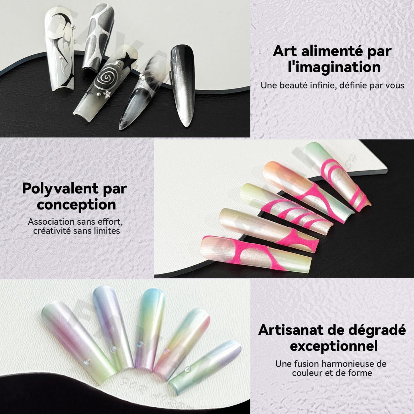 Iridescent Metallic Airbrush Gel Nail Polish - 12 HEMA Free Colors | Non-Acetone Shimmer Glitter for DIY Nail Art