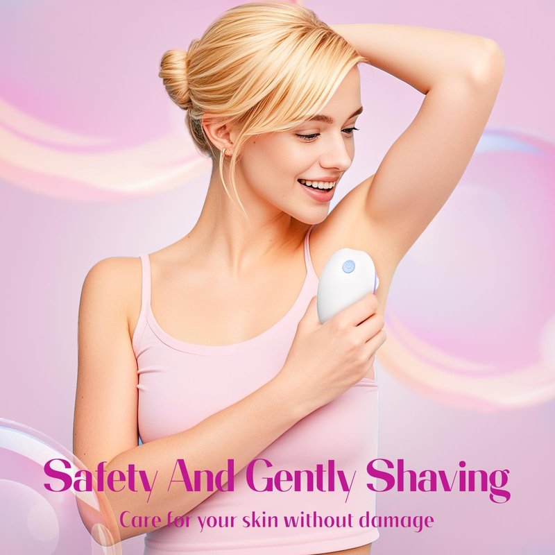 Electric Razors for Women,Electric Shaver for Women Leg,Rechargeable Painless Shaver for Body Hair,Anti-Slip Cordless Waterproof Wet Dry Trimmer, Smooth Close Shave for Underarms Bikini(Light Blue)