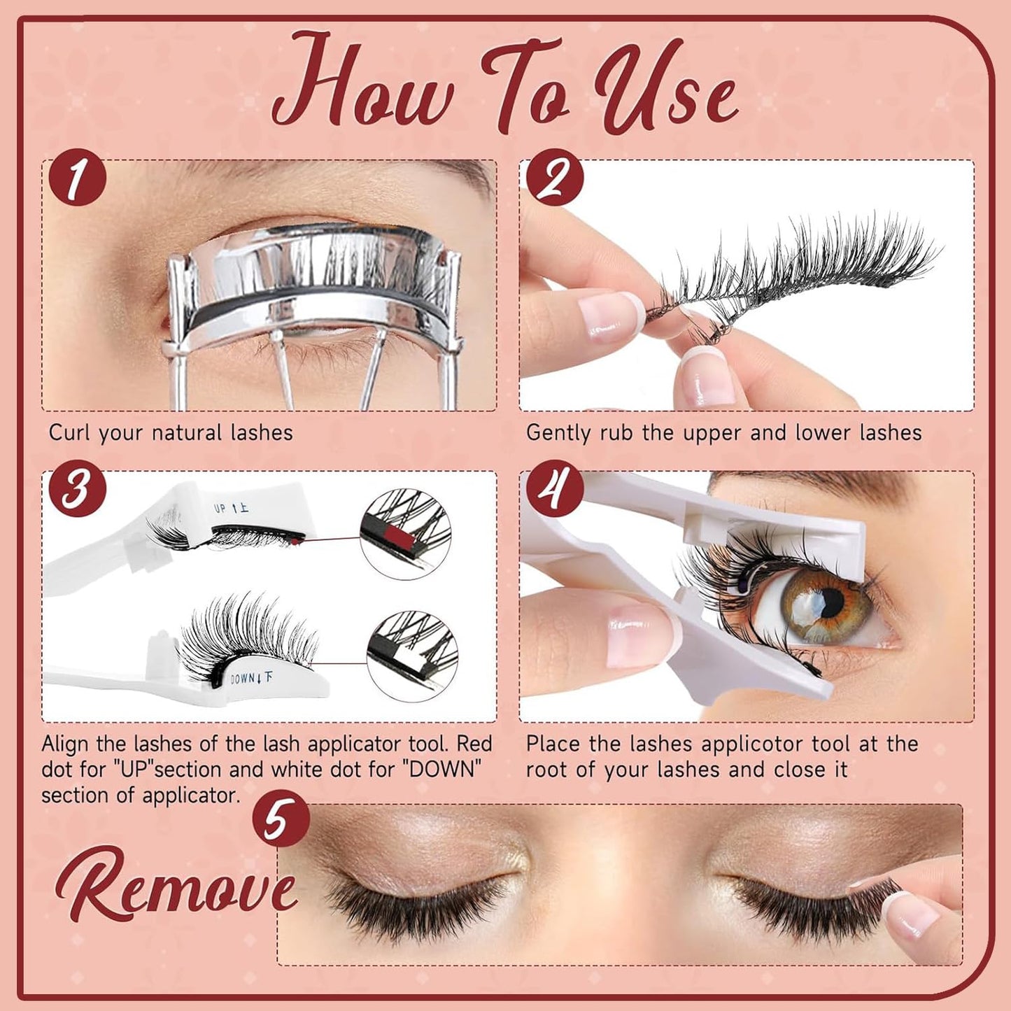 Meylora Magnetic Lashes,Magnetic Lashes,Magnetic Eyelashes with Applicator,Reusable Magnet Eyelashes without Eyeliner Natural Look No Glue Needed (Natural+Iris)