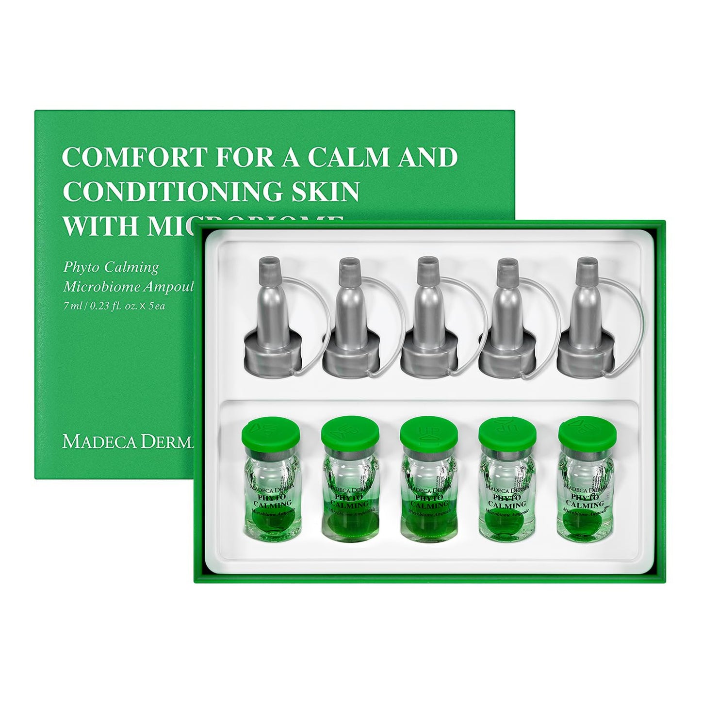 Madeca Derma Elastic Firming Microbiome Ampoule - Hydrating Korean Skincare with Hyaluronic Acid & Collagen | 0.23 fl oz x 5