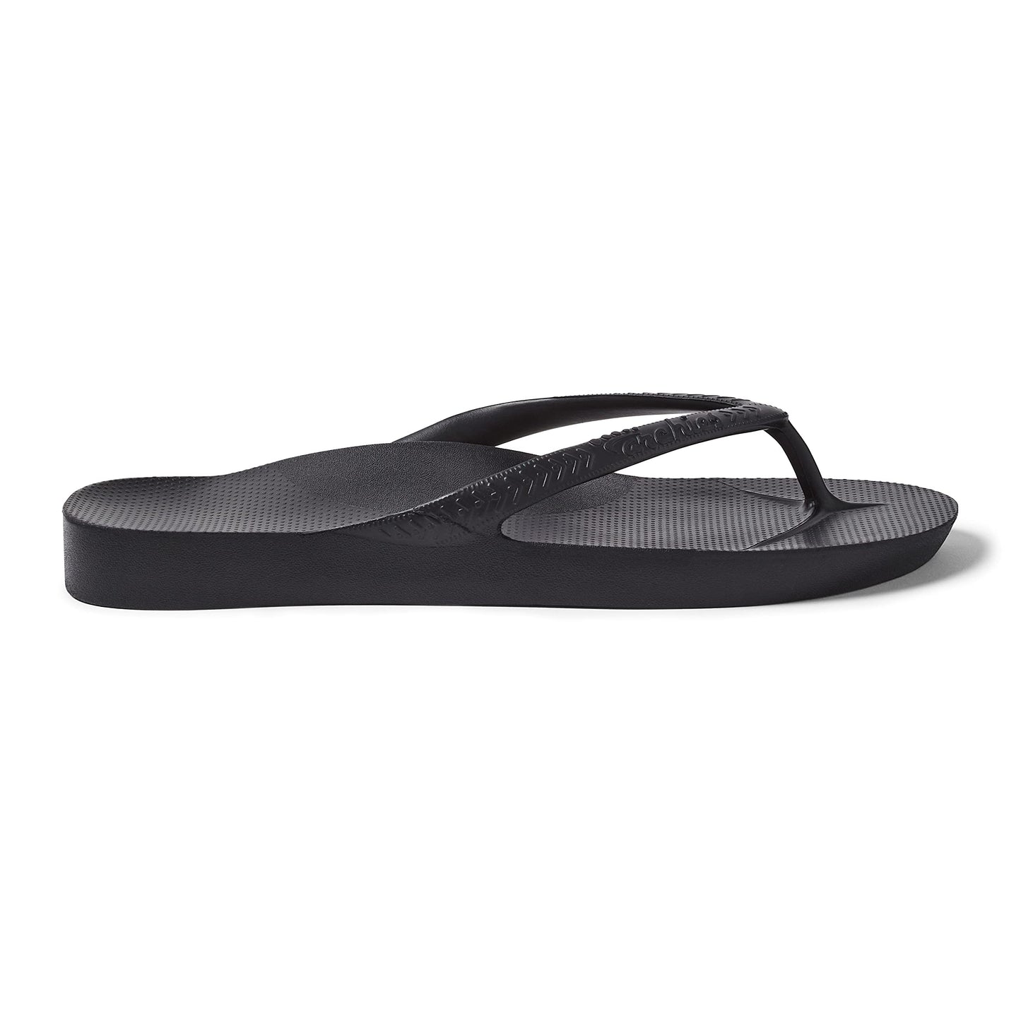 Archies Arch Support Flip Flops, Men & Women, Black, US Men's 8/Women's 9