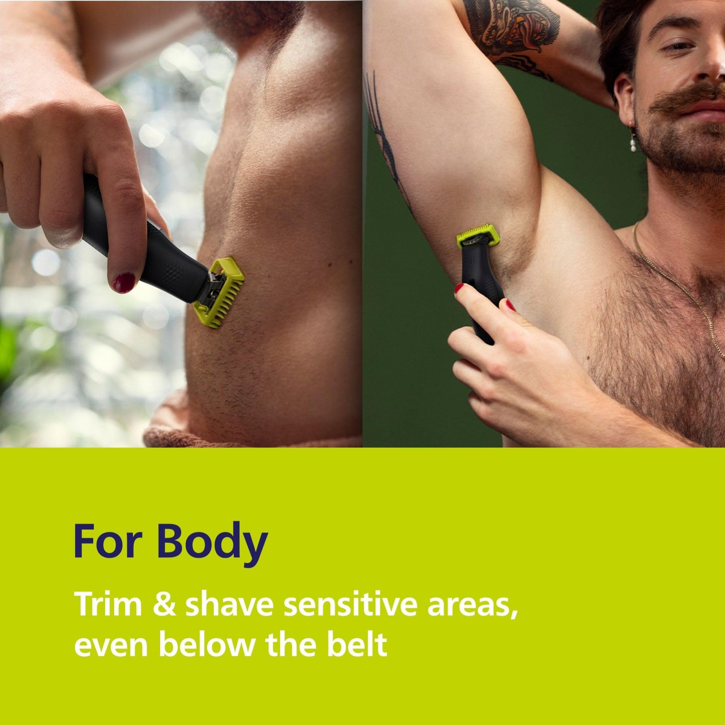 Philips Norelco OneBlade 360 Pro Face + Body, Hybrid Electric Beard Trimmer, Shaver and Bodygroomer, with 360 Blade Technology, Model QP6552/90 (Pack of 2)
