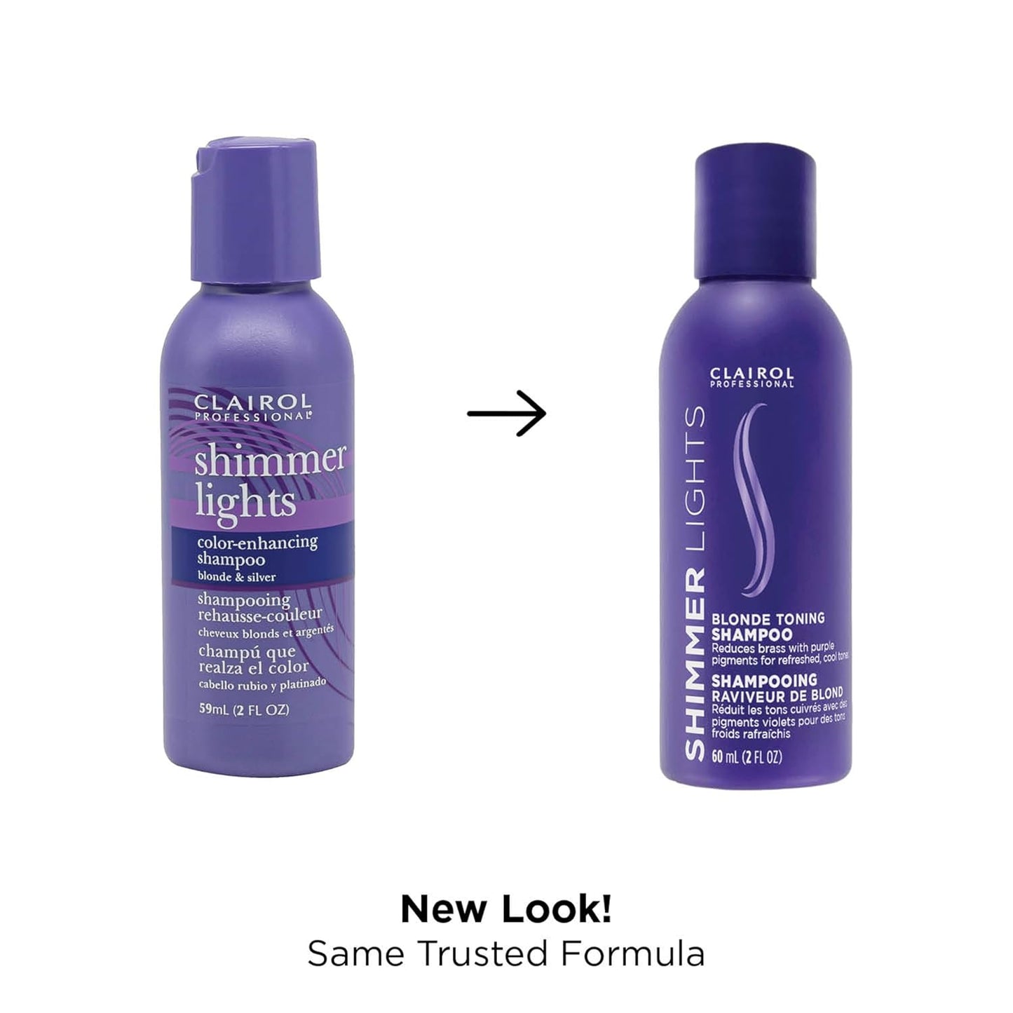 Clairol Professional Shimmer Lights Purple Shampoo - Neutralizes Brass & Yellow Tones | For Blonde, Silver & Gray Hair
