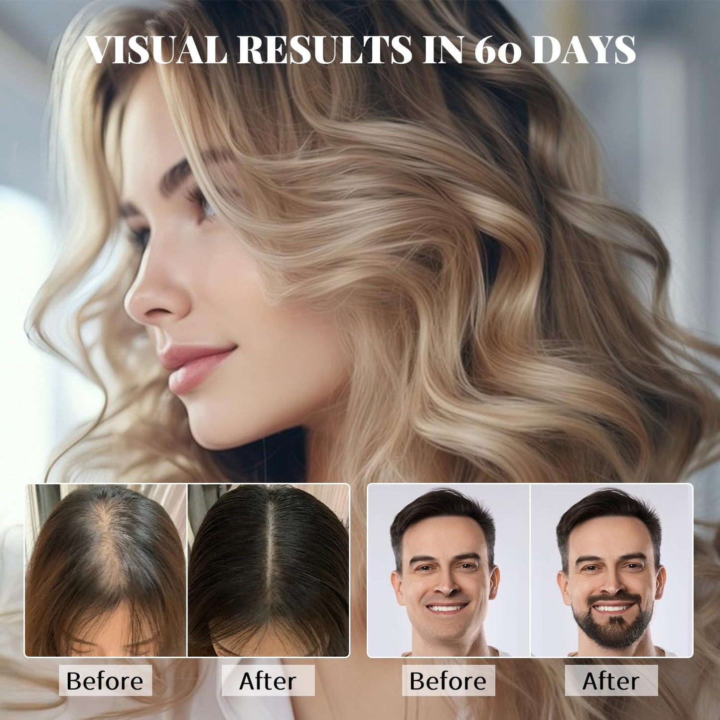 Minoxidil Spray for Hair Growth – Biotin-Infused Serum to Reduce Hair Loss & Regrow Thicker Hair | 3.38 OZ