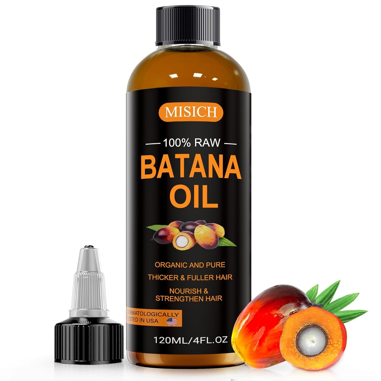 Raw Batana Oil - 100% Natural Organic Hair Growth Oil for Men & Women | Pure, Unrefined, 4 Oz
