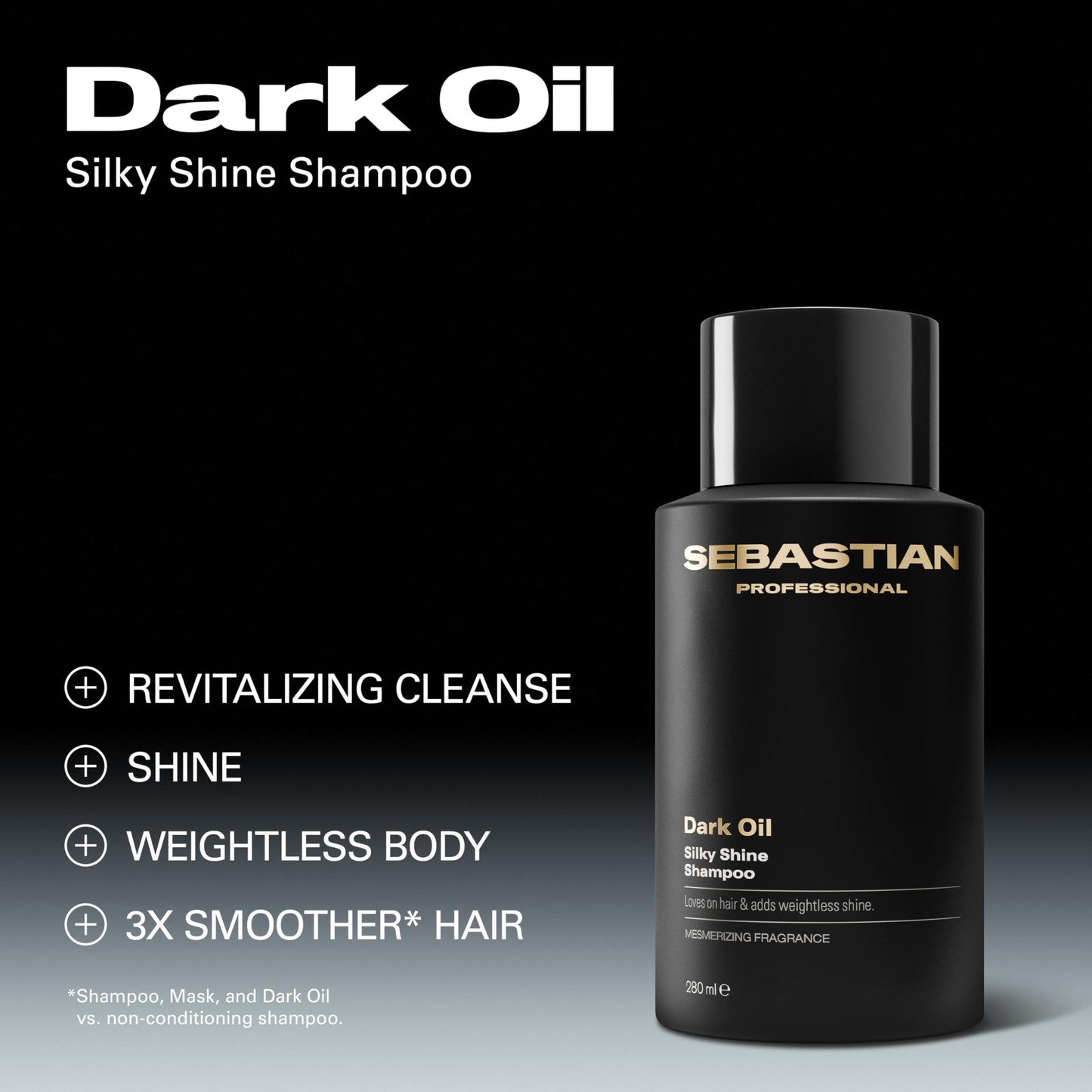 Sebastian Professional Dark Oil Lightweight Shampoo | Infused with Jojoba & Argan Oil | 33.8 Fl Oz (Pack of 1)