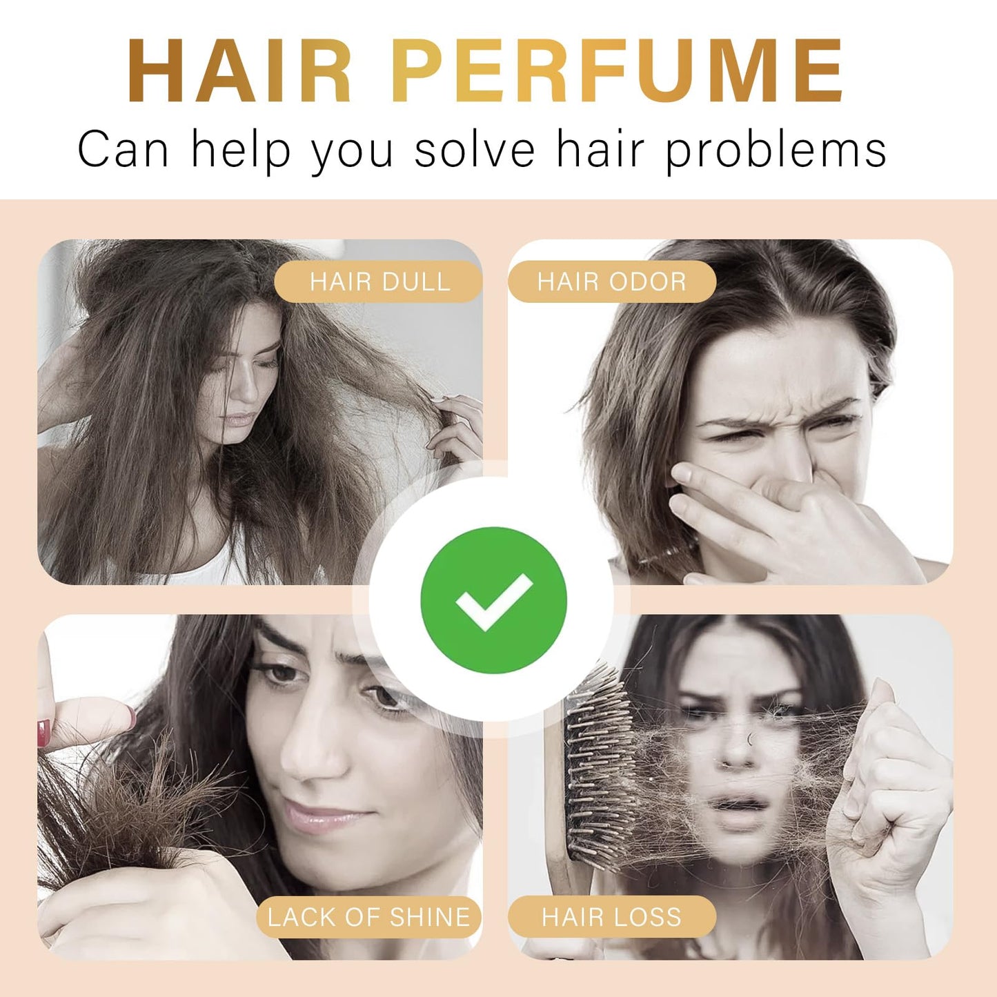 AETHEREVE Hair Perfume for Women, 50mL Long Lasting Pheromones Perfume for Women, Lightweight Fragrance Spray for Dry and Frizzy Hair Care