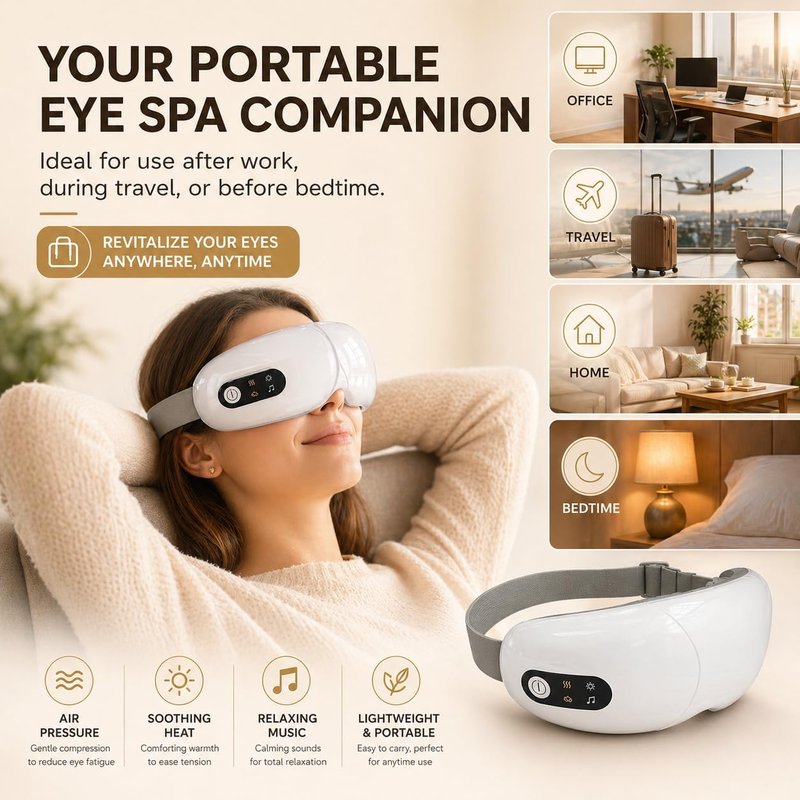 Steam Eye Therapy Pro - Bionic Massage Eye Mask for Dry Eyes | Smart Nano Mist, Heat & Vibration, 4 Adjustable Modes