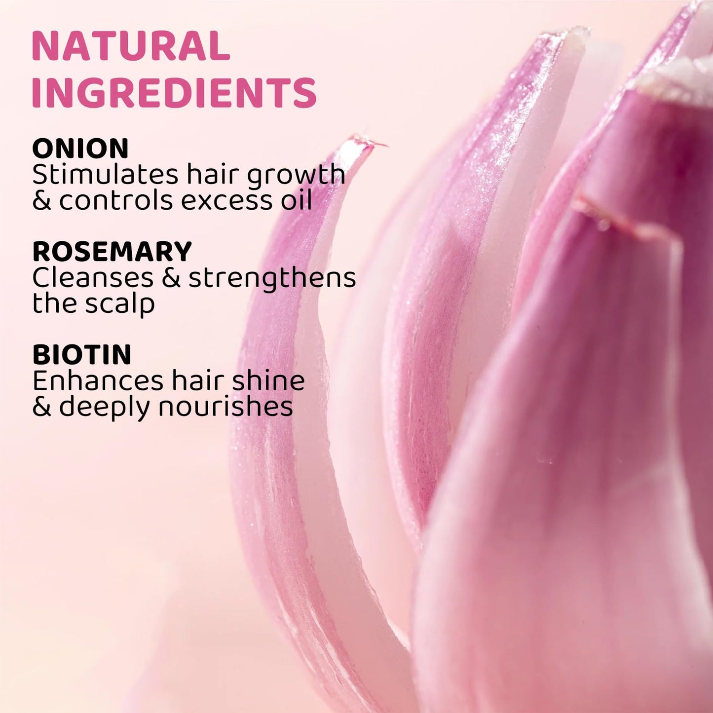 Onion Rosemary and Biotin Shampoo and Conditioner Set for Strengthening, Moisturizing & Encouraging Longer, Healthier Hair, Hair Loss and Thinning Hair, Paraben-Free, Growth Shampoo and Treatment Set
