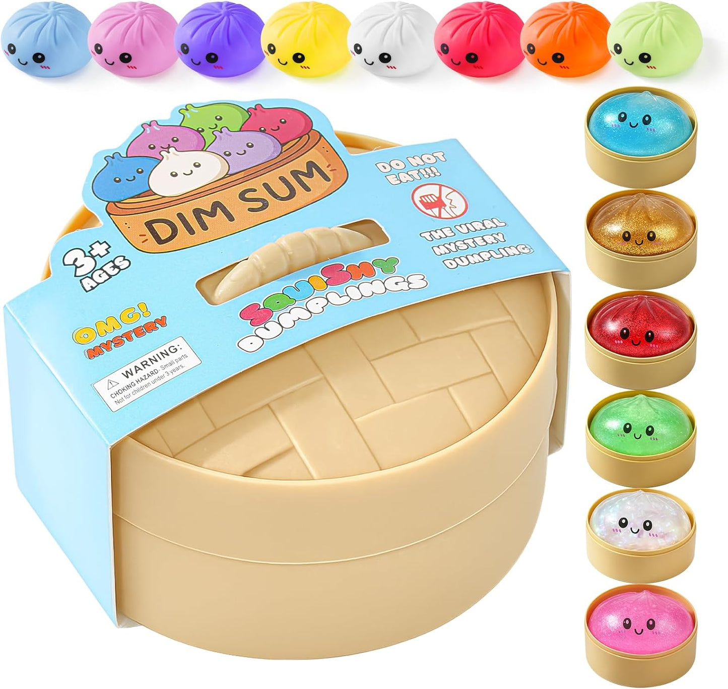 Dumpling Squishy Toy - Random Color Sensory Fidget for Anxiety Relief | Cute & Soft Stretchy Design