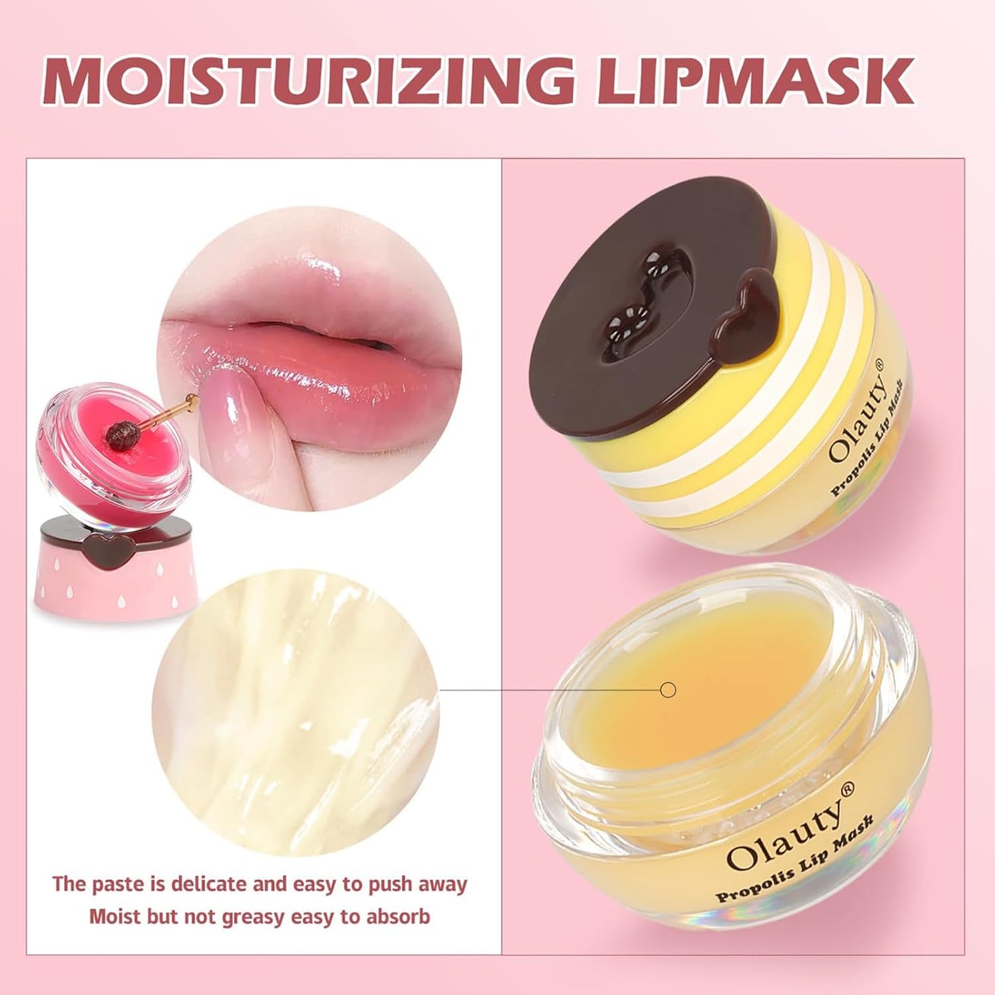 Bee Lip Balm Set - 6 PCS Moisturizing Honey Lip Mask for Soft Lips | Perfect Teacher Appreciation & Birthday Gifts for Women & Girls