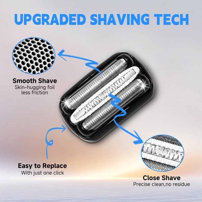5Pack 32B s3 Replacement Head – Series 3 Shaver Head Compatible with Braun 3040s, 3080s-4, 370cc, 3070cc, 3000s, 3010, 3090cc & More – Wet and Dry Electric Razor Replacement Heads