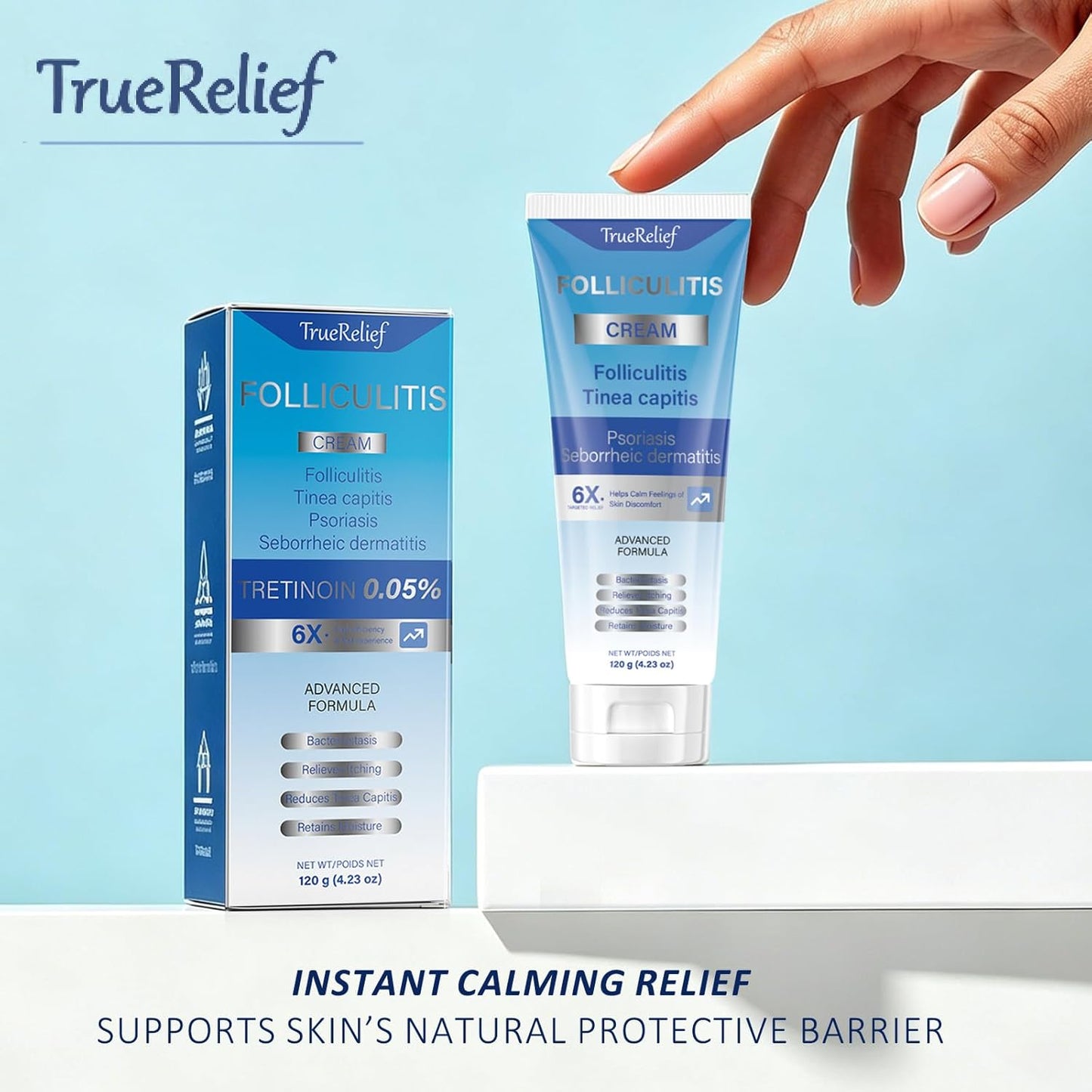 Folliculitis Cream - Post-Shave Moisturizer for Face, Neck & Bikini Line - Gentle Formula | 4.23 oz