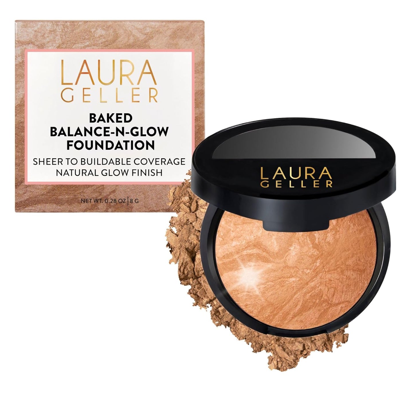 Laura Geller Baked Balance-N-Glow Foundation - Illuminating, Buildable Sheer to Light Coverage | Fair Shade