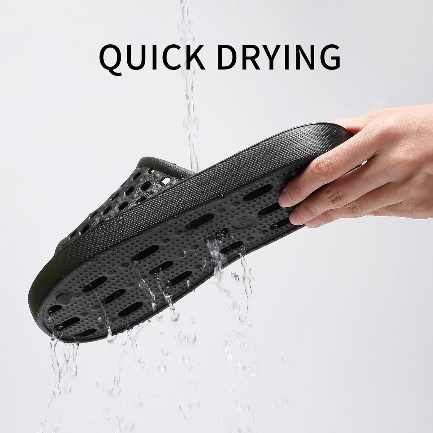 Shower Shoes for Women - Non-Slip Quick Dry Slippers | Lightweight Pool Sandals with Drain Holes for Beach & Gym
