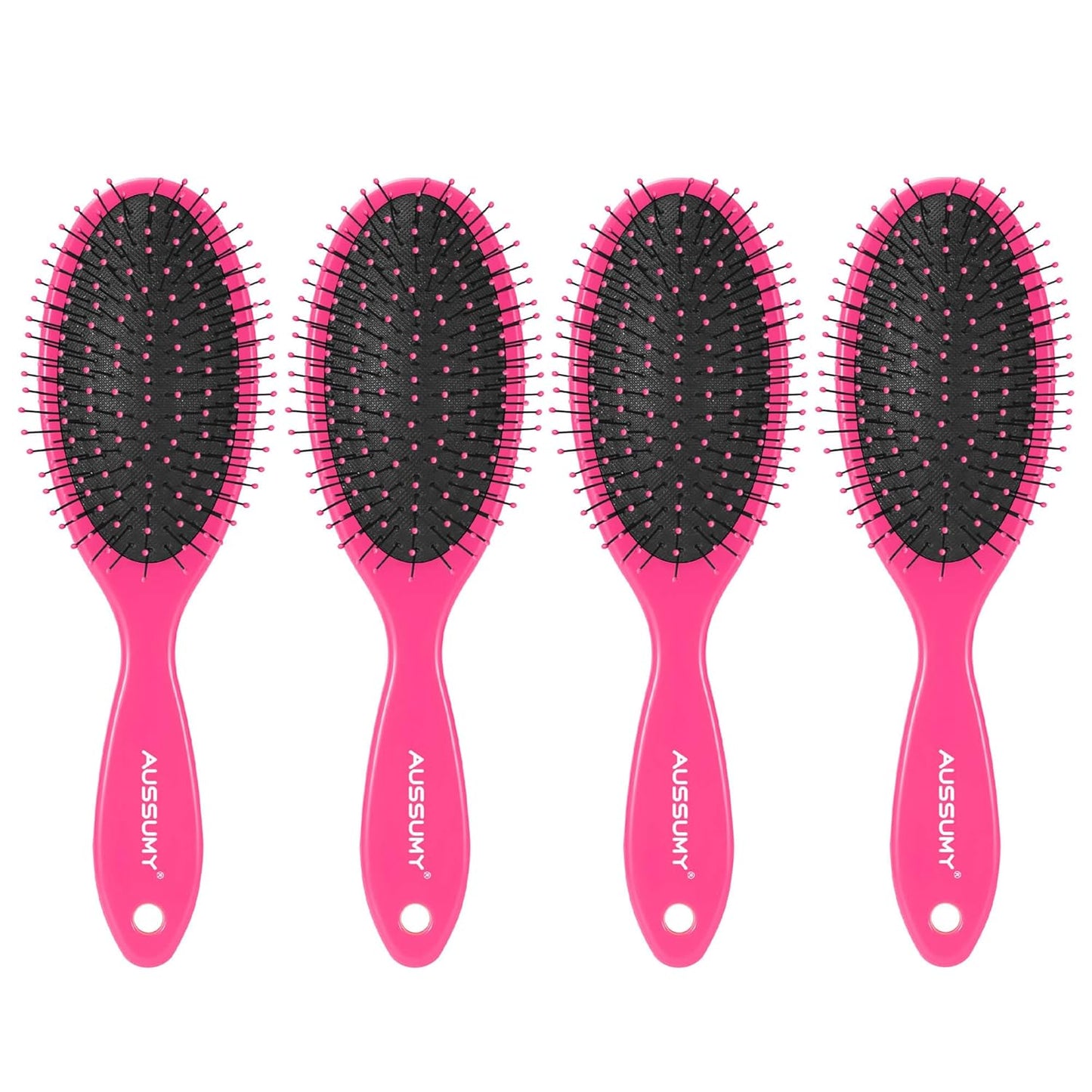 Air Cushion Detangling Hair Brush - 2 Pack Ultra Soft Bristle Detanglers for Curly Hair | Black & Green