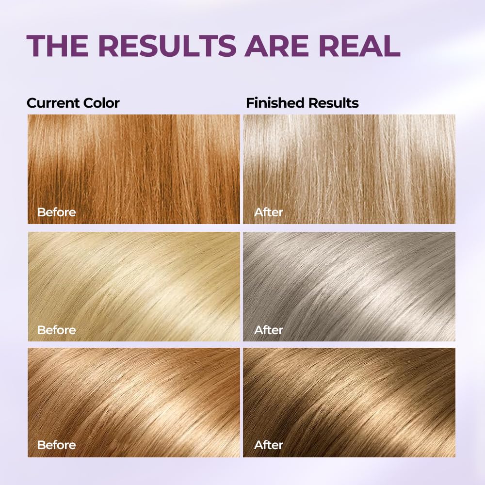 Karseell Purple Hair Mask & Shampoo Set - Neutralizes Brass & Yellow Tones for Blonde, Gray, Silver Hair | 2 x 16.9 fl oz