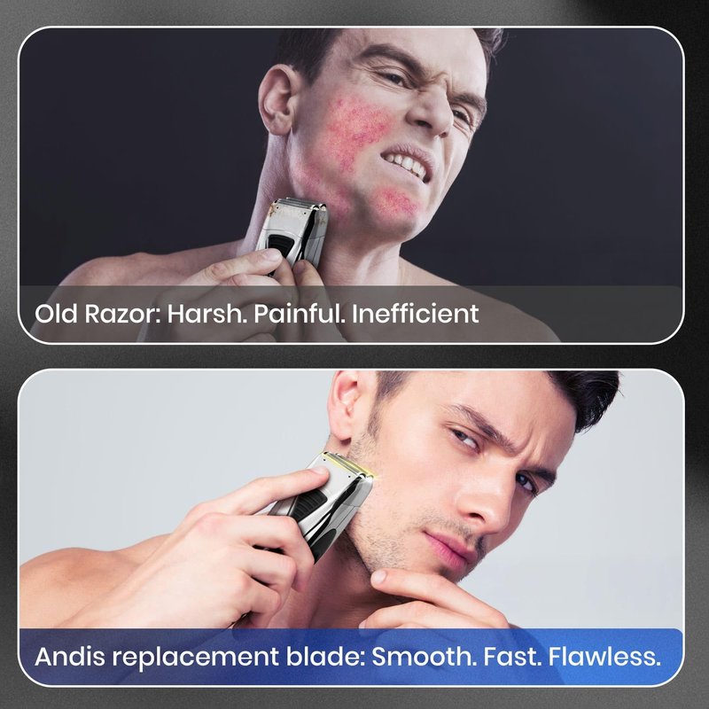 3 Pack for Shaver Foil TS-1 TS-2, Pro Shaver Replacement and Cutters Compatible with Andis ProFoil Lithium foil Shaver, Andis Blade Replacement with Stainless Steel Design for Smooth Shaving