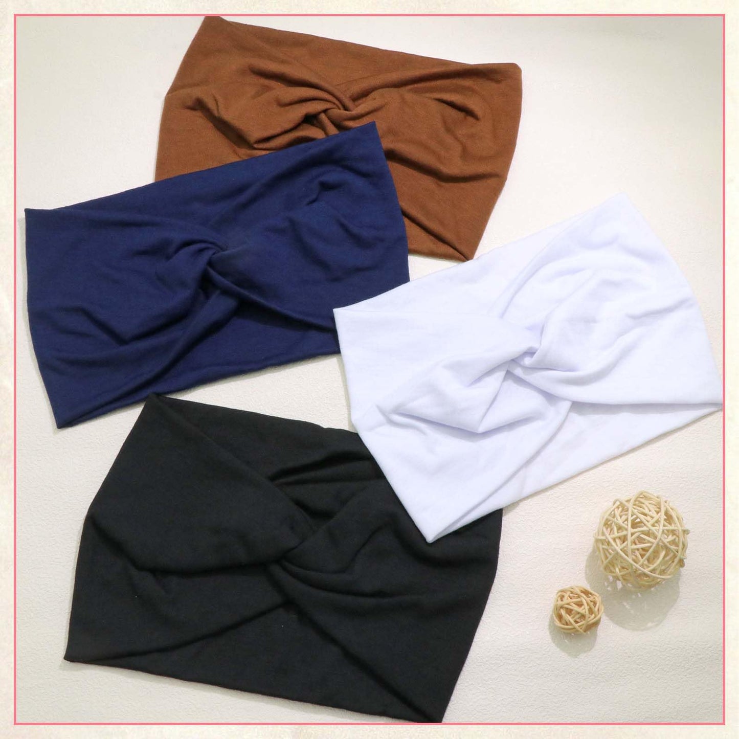 STGDAK 4 Pack Bandana Headbands for Women Large Turban Head Wraps Wide Headband Twist Knot Head Band Scarf Criss Cross Cute Hairband Workout Hair Wrap Fashion Turban Headband for Women’s Hair