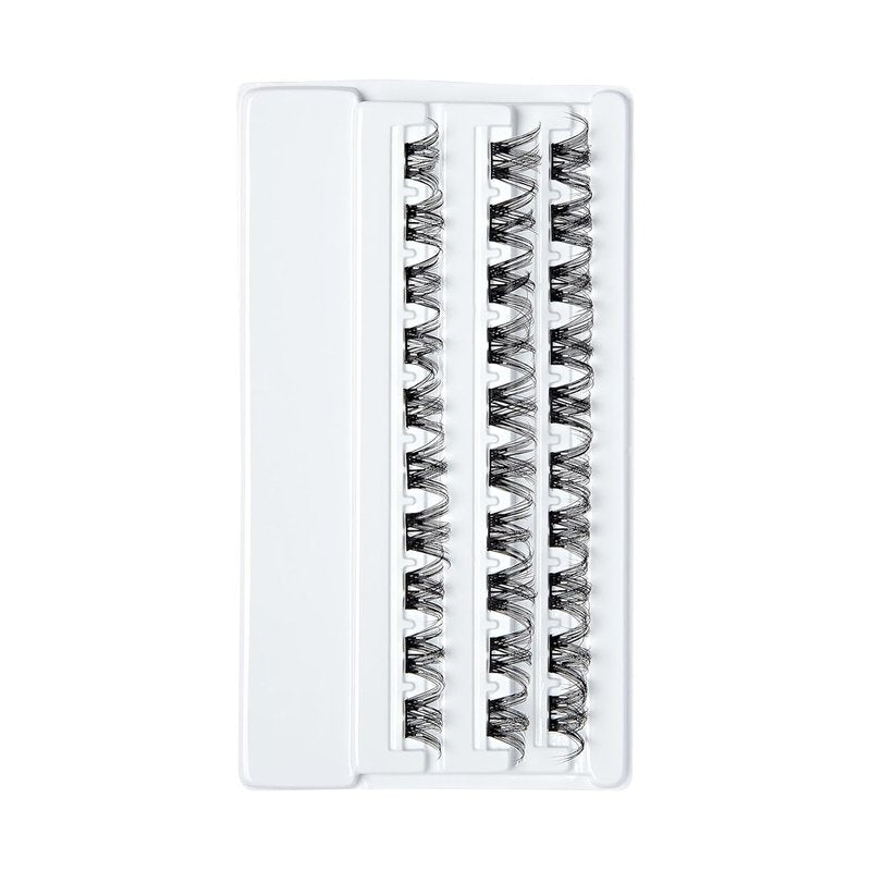 Impress False Eyelashes - Curly Lash Clusters, 10mm-14mm | 30 Reusable, Contact Lens Friendly
