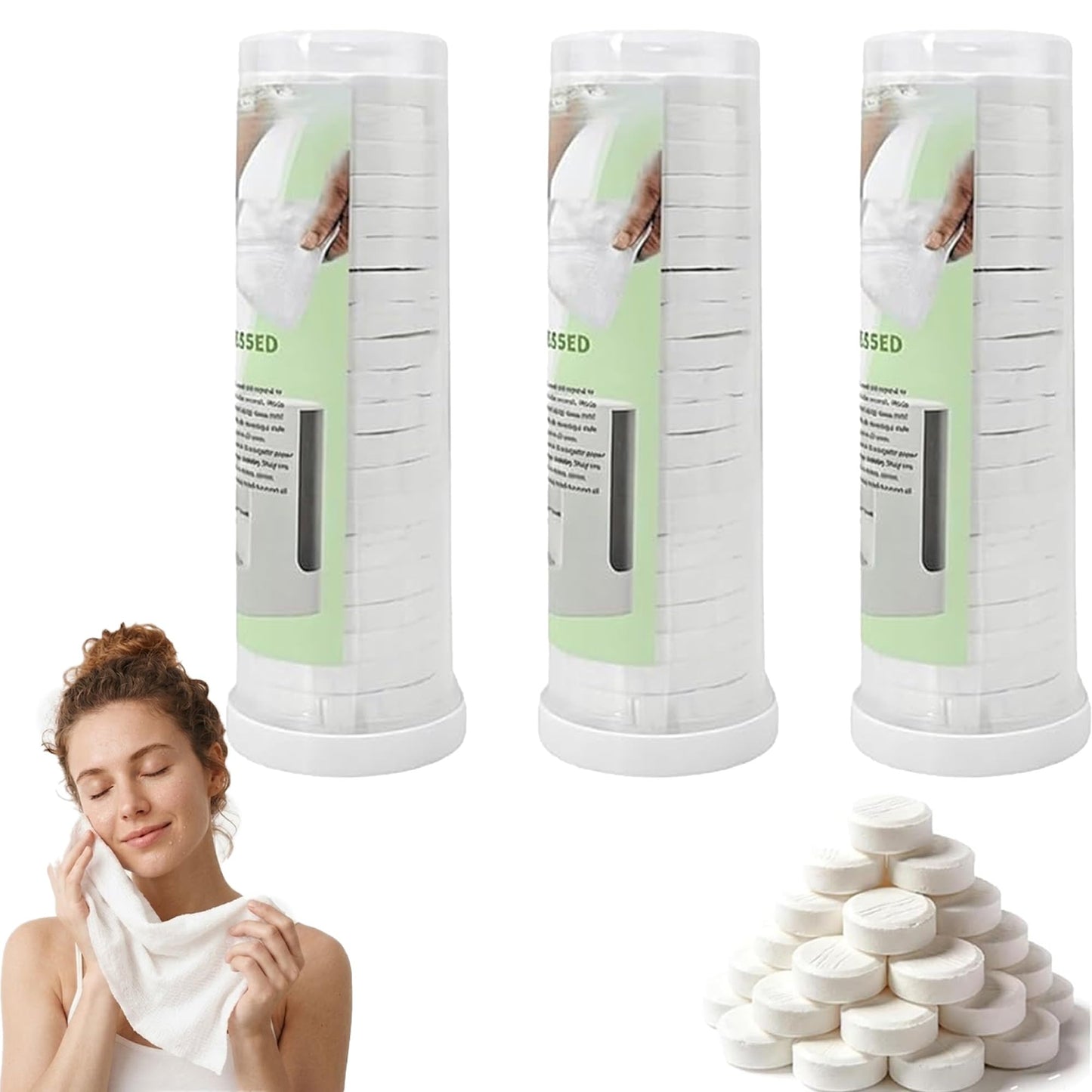 Hot Face Towel Heater Machine Smart Hot Face Towel Dispenser 5-Second Rapid Heating Automatic Heating & Dispensing 55°C(131°F) Constant Temp 20 Compressed Towels for Facials Spa Cleaning(60pcs Towel)