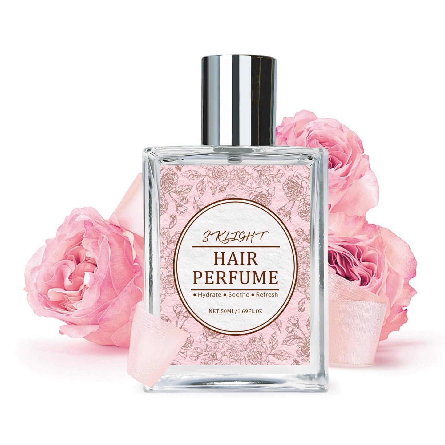 Hair Perfume for Women - Long-Lasting Scent, Frizz Control & Odor-Eliminating Formula, Pheromone-Infused, Hair & Body Fragrance Mist, Perfume Oil Nourishes & Hydrates, Fresh Romantic Rose Scent