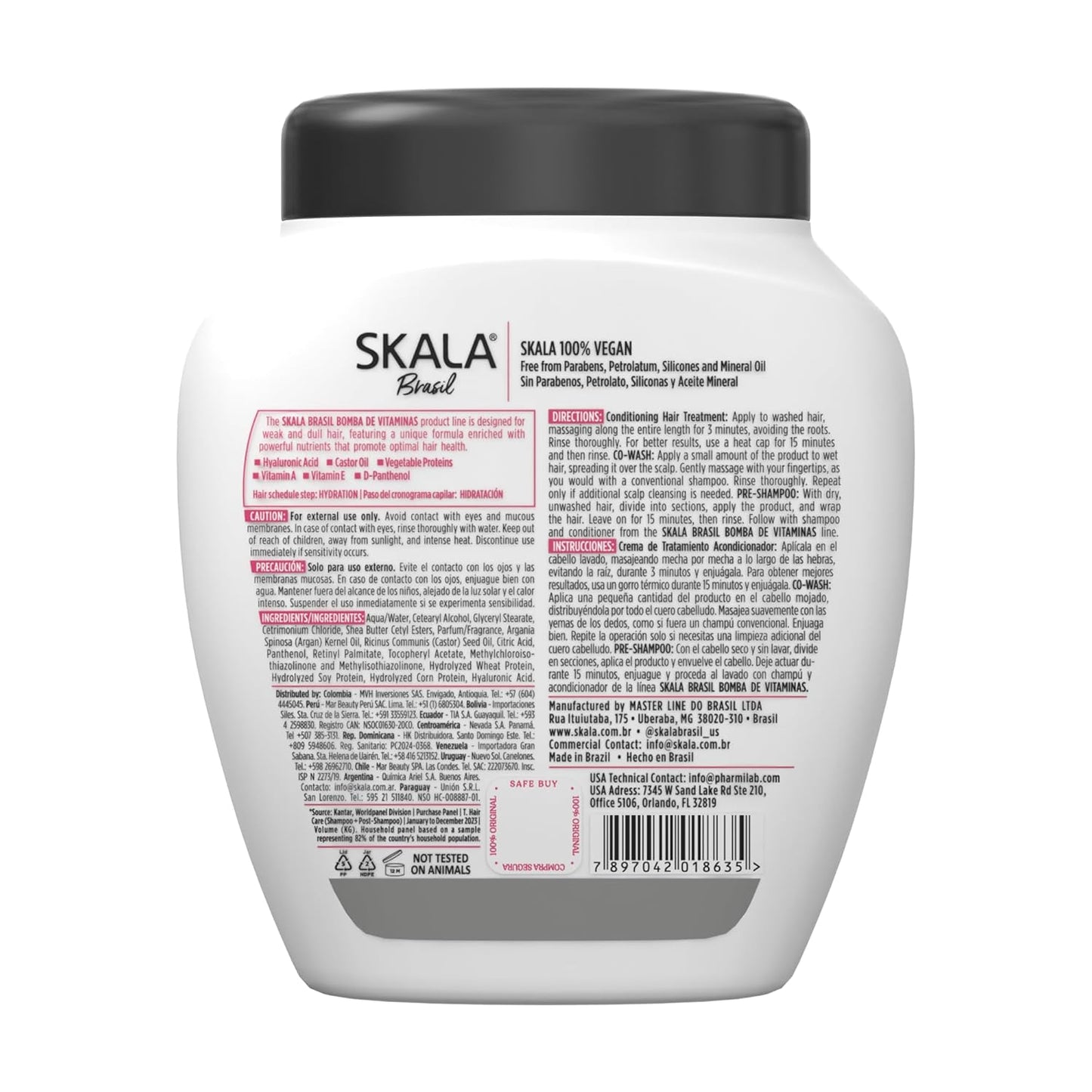 SKALA 2-in-1 Vitamin Treatment Cream & Leave-In Conditioner - Deep Hydration for Weak, Dull Hair | 35.2 oz
