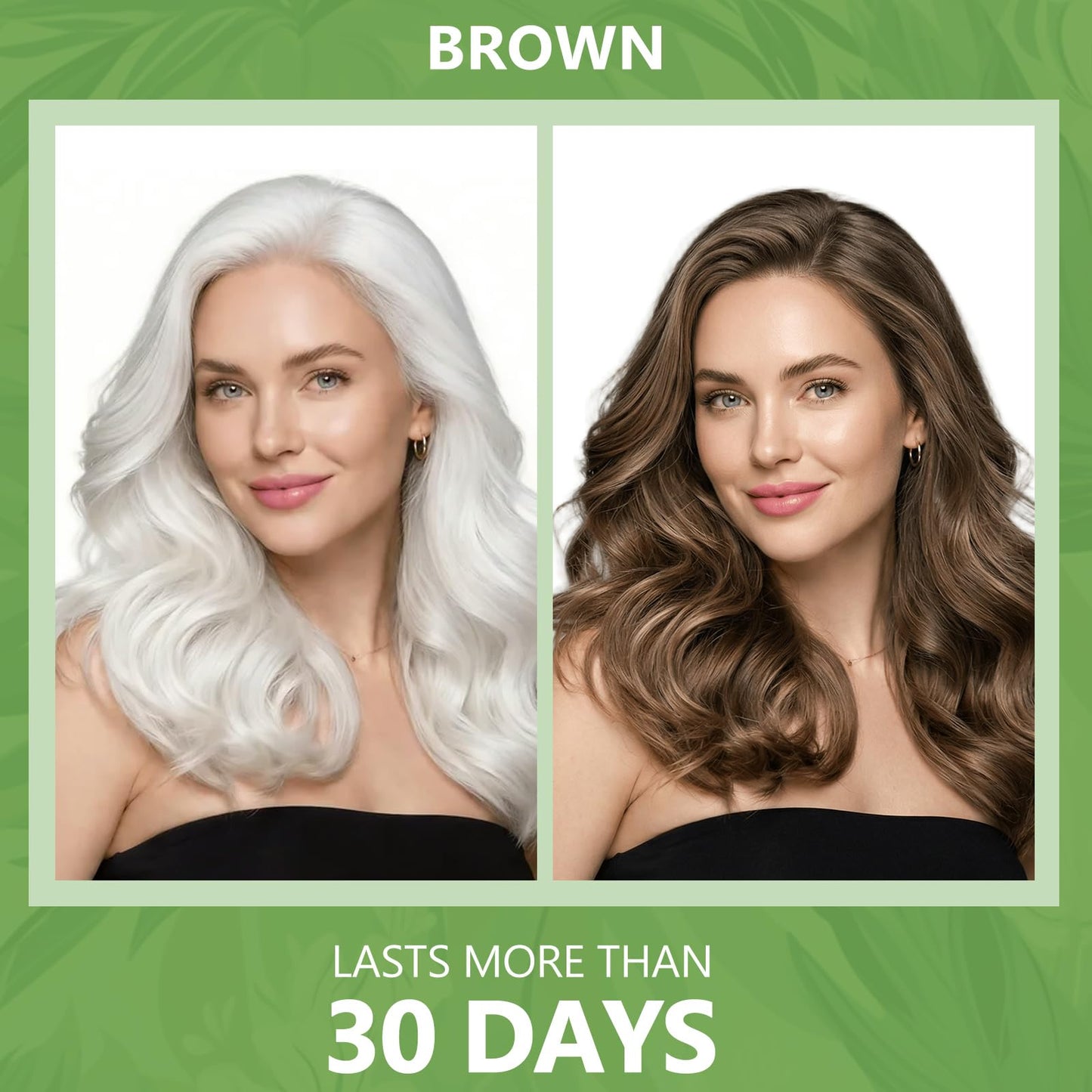HIS&HERCHOICE Brown Hair Dye Shampoo, 3-in-1 Hair Color for Gray Coverage, Ammonia and Paraben Free with 6 Natural Herbal Ingredients, Semi-Permanent Color Shampoo for Women and Men