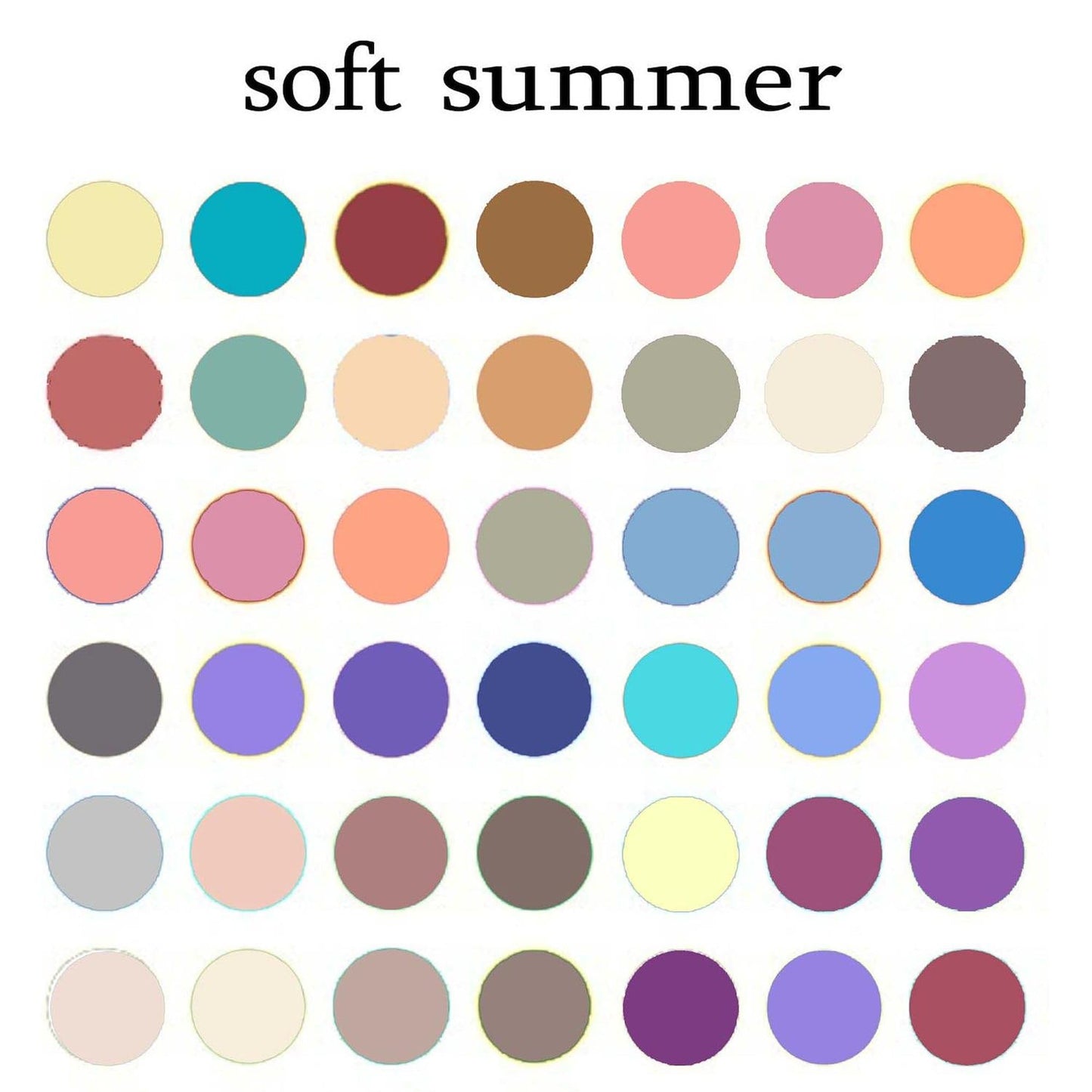 CafePress Color Analysis Card Soft Summer Folded Greeting Card Matte