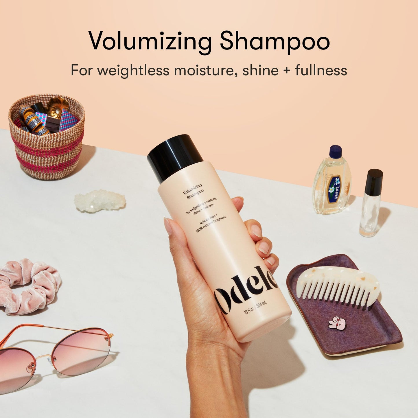 Odele Volumizing Sulfate-Free Shampoo, Adds Moisture, Shine, and Fullness for Straight or Wavy Hair Types, 32 Fl Oz