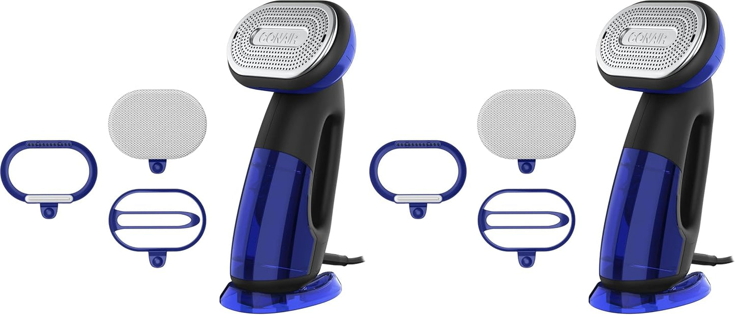 Conair 2-in-1 Handheld Steamer & Iron - Turbo ExtremeSteam 1875W | Versatile Vertical & Horizontal Steam Iron, Black/Blue, Model GS108
