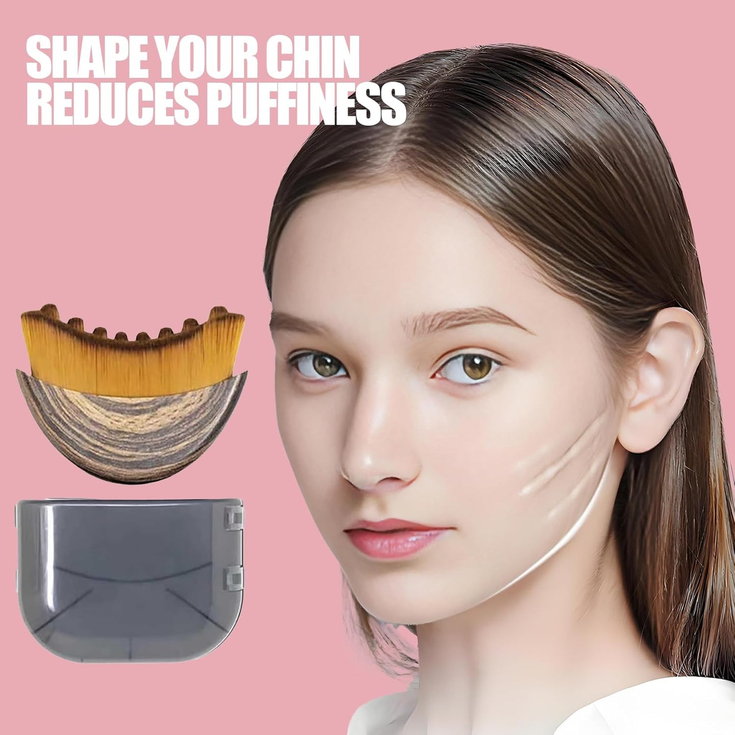 Lymphatic Drainage Face Brush - Ergonomic Massager for Double Chin Reduction | Skin-Smoothing Design