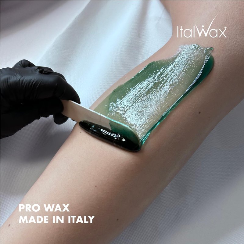Italwax Classic Line Azulene Hard Wax Beads 1.1 lb (500 g) – Fast Setting Stripless Wax for Coarse Hair & Professional Use – Made in Italy