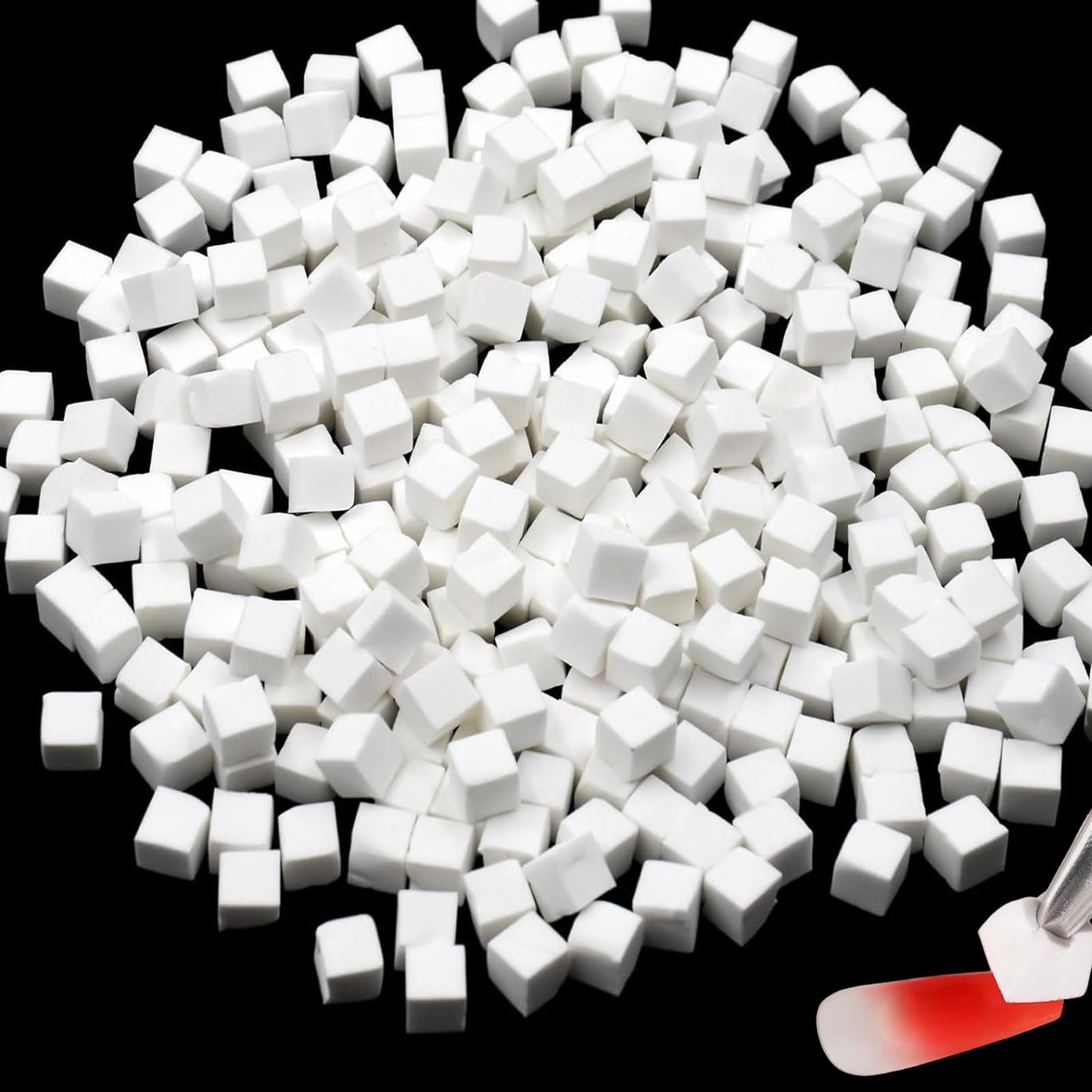 300PCS 1cm Mini Nail Sponges for Ombre, White Square Foam Sponges Nail Art Gradient Brush - Professional Manicure Tools, DIY Accessories for Nail Artists | Premium Makeup Sponge Applicators