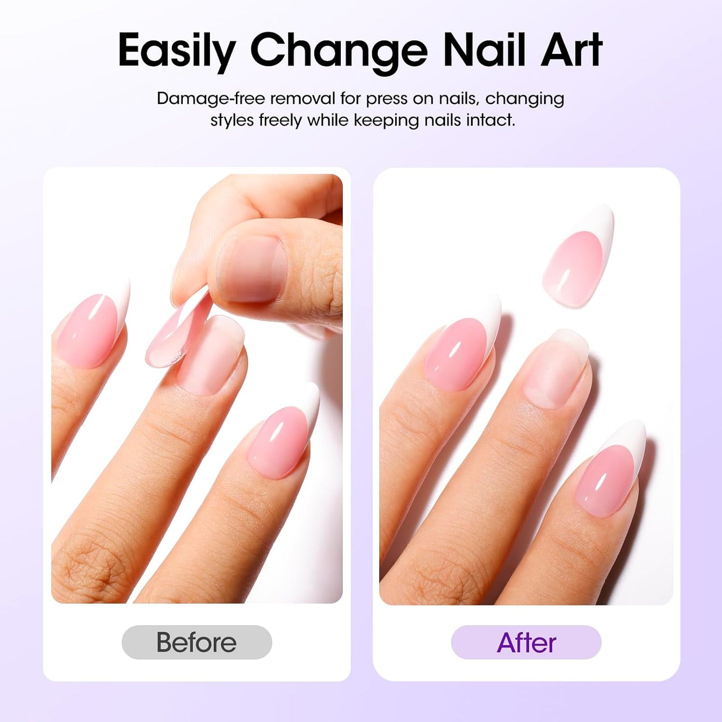 Quick Dry Peel Off Gel Base Coat - Lamp-Free, Non-UV Formula for Weak Nails | Easy Removal for Beginners