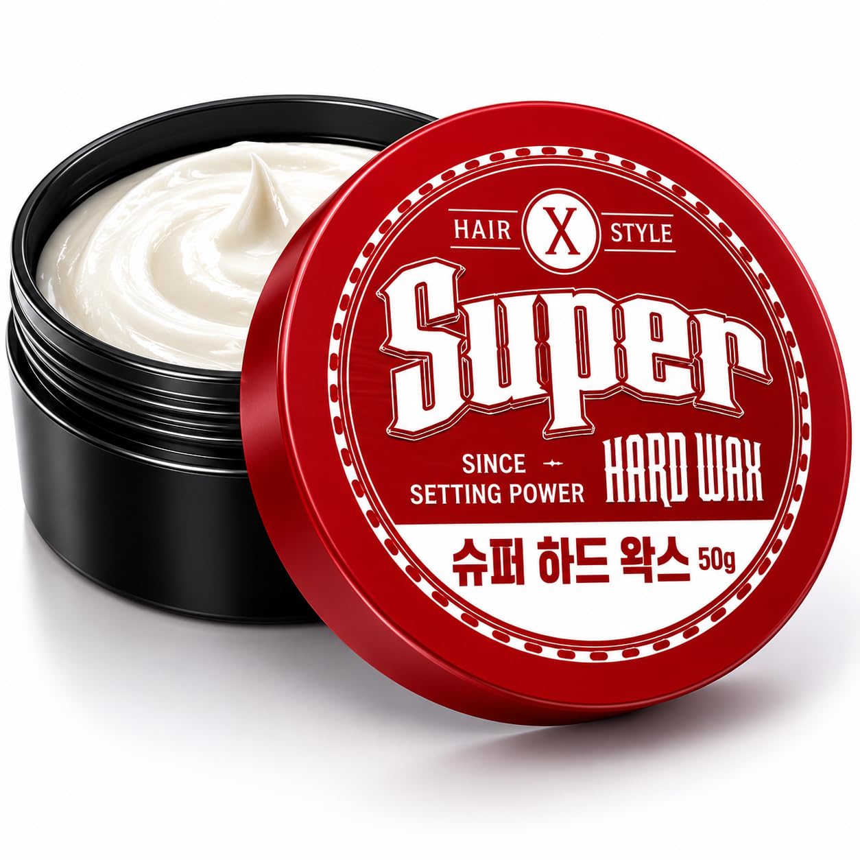 Produco OLIVE FARM Super Hard Hair Wax – Strong Hold Styling for Men, Beeswax-Infused Korean Hair Wax, Long-Lasting Matte Finish for Short & Textured Hairstyles (1.76 oz / 50g)