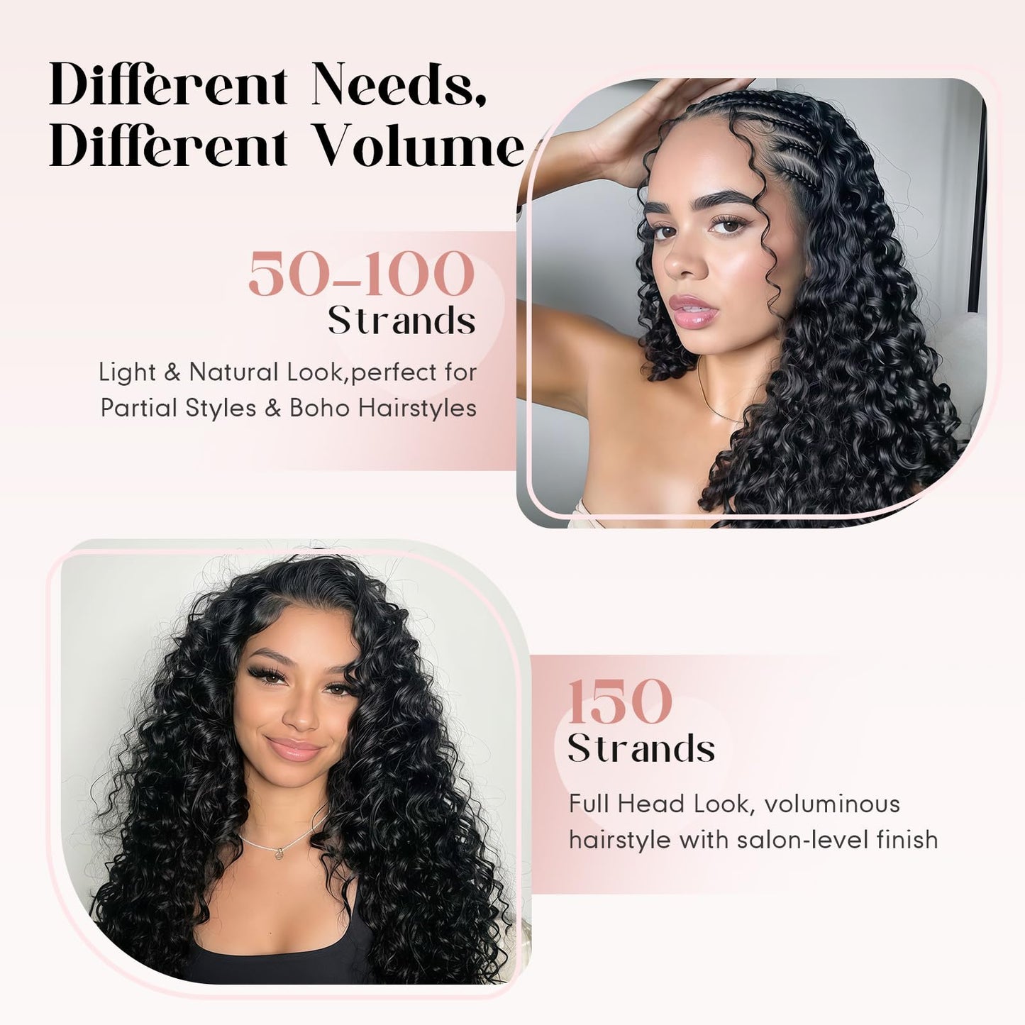 Miracle Knots Feather Crochet Hair for Black Women, 14 Inch 100 Strands Human Hair Like Soft Touch, Pre-Separated Synthetic Knotless Gogo Curl Crochet Hair (1B)