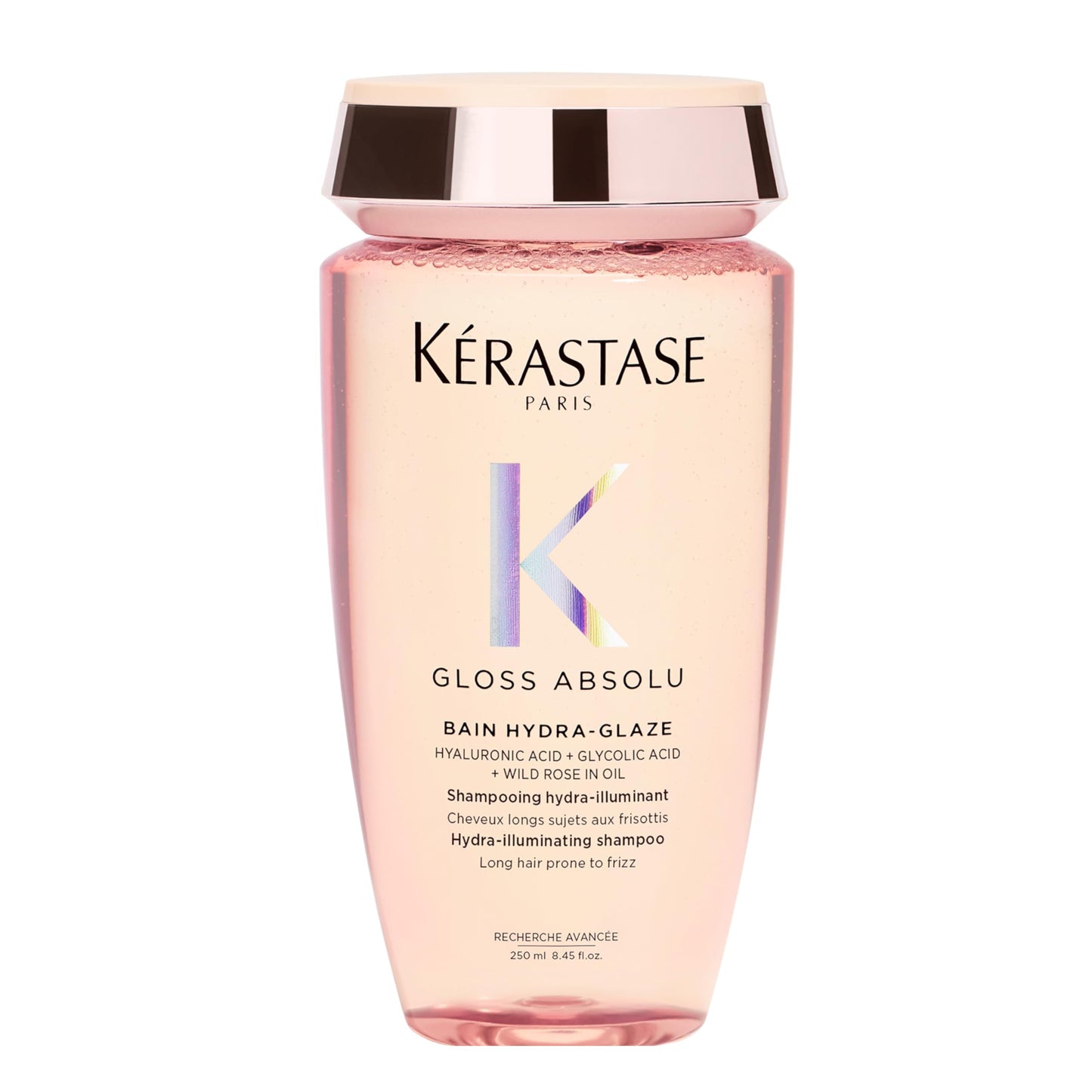 Kerastase Gloss Absolu High-Shine Anti-Frizz Shampoo - Cleanses & Reveals Ultimate Shine, for Glossy & Bouncy Hair, 8.45 Fl Oz