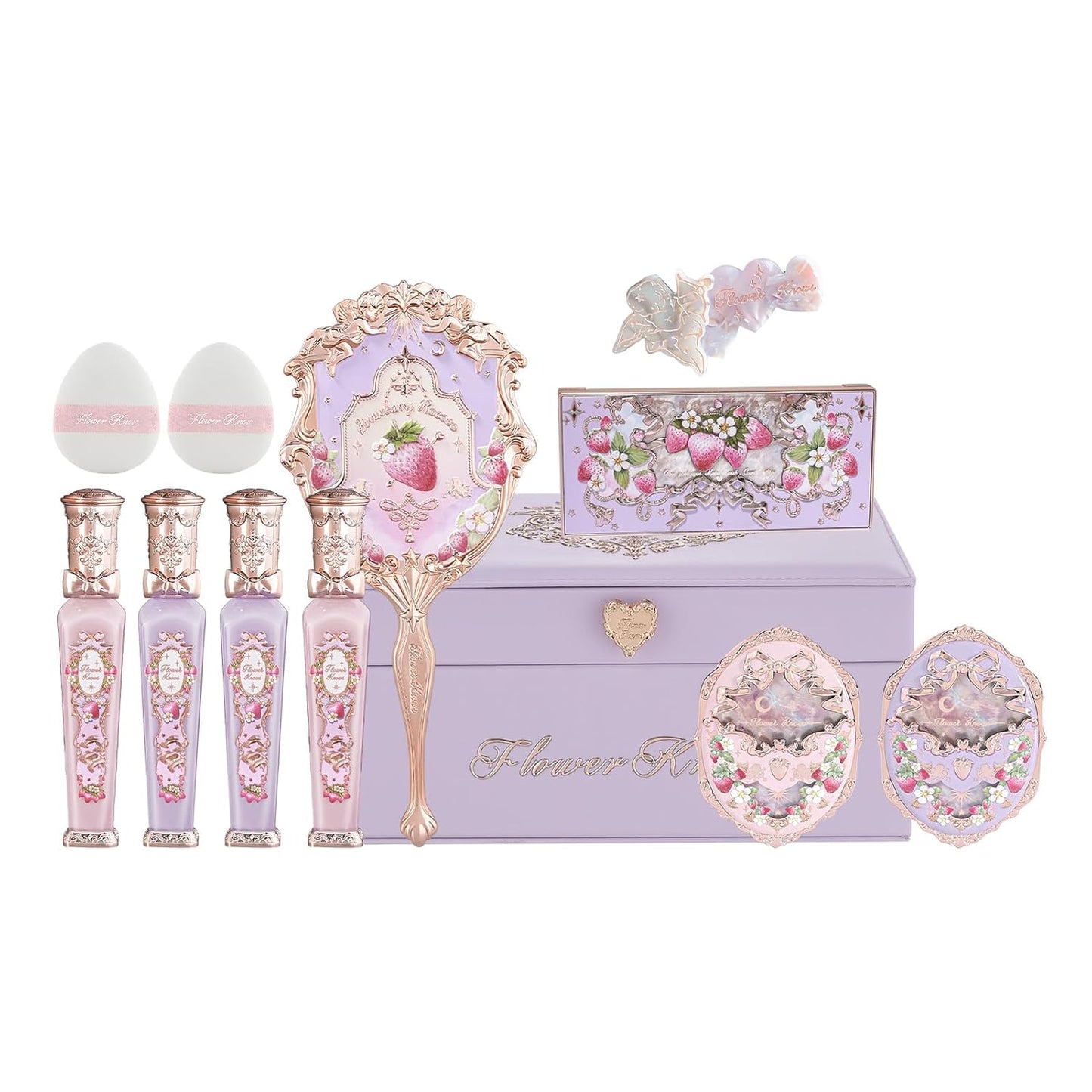 Violet Strawberry Rococo Makeup Gift Set - 12-Piece All-in-One Cosmetics Kit | Perfect for Anniversaries & Birthdays