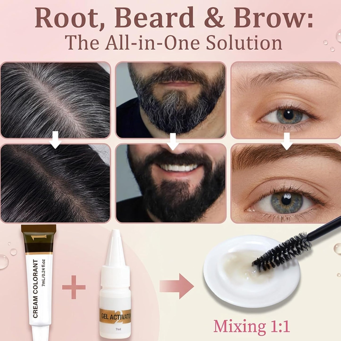 Lash Color Kit - Natural Eyebrow & Eyelash Coloring Set for Fuller Lashes | Easy DIY, 7ml (Brown)