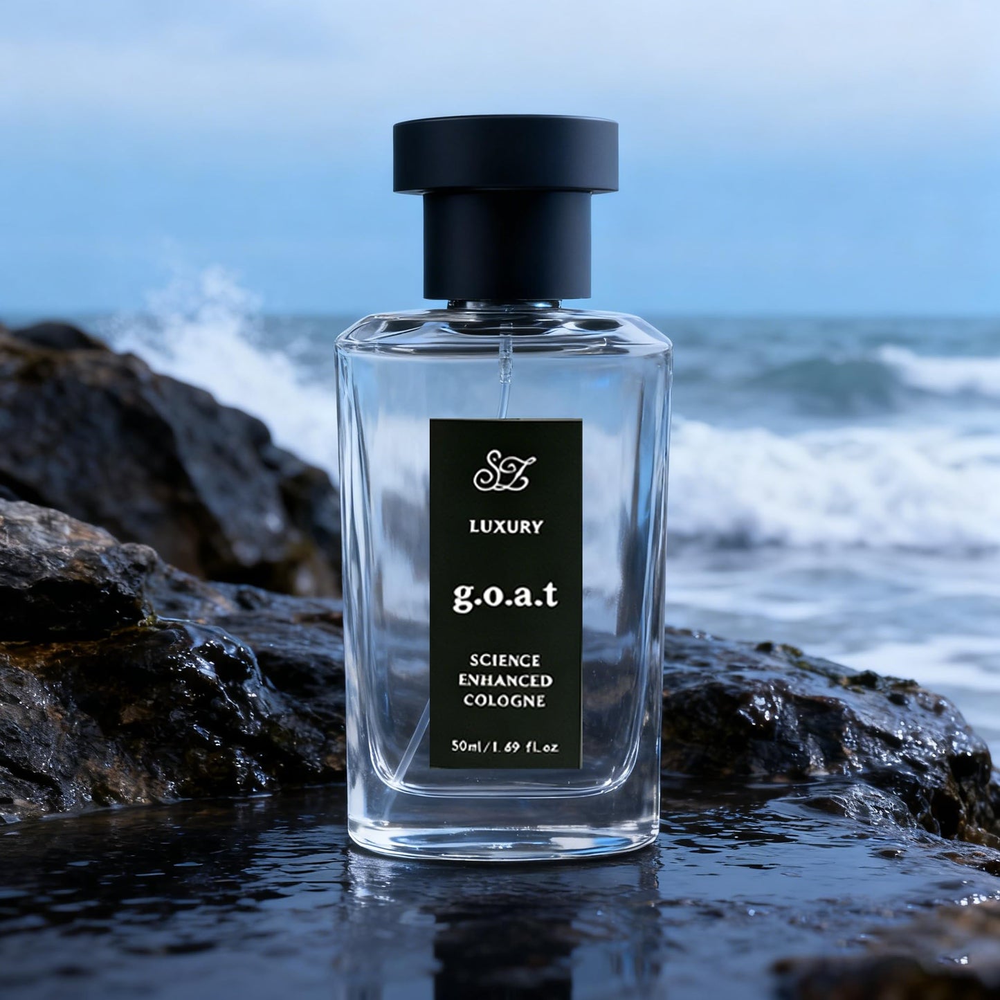 OUSHANG Midnight Marine Men’s Cologne luxury g.o.a.t perfume By Rihanna for men women's,Fresh Ocean Citrus & Woody Amber Eau de Parfum, 50ml Long Lasting Masculine Scent (Ocean Citrus & Woody Amber)