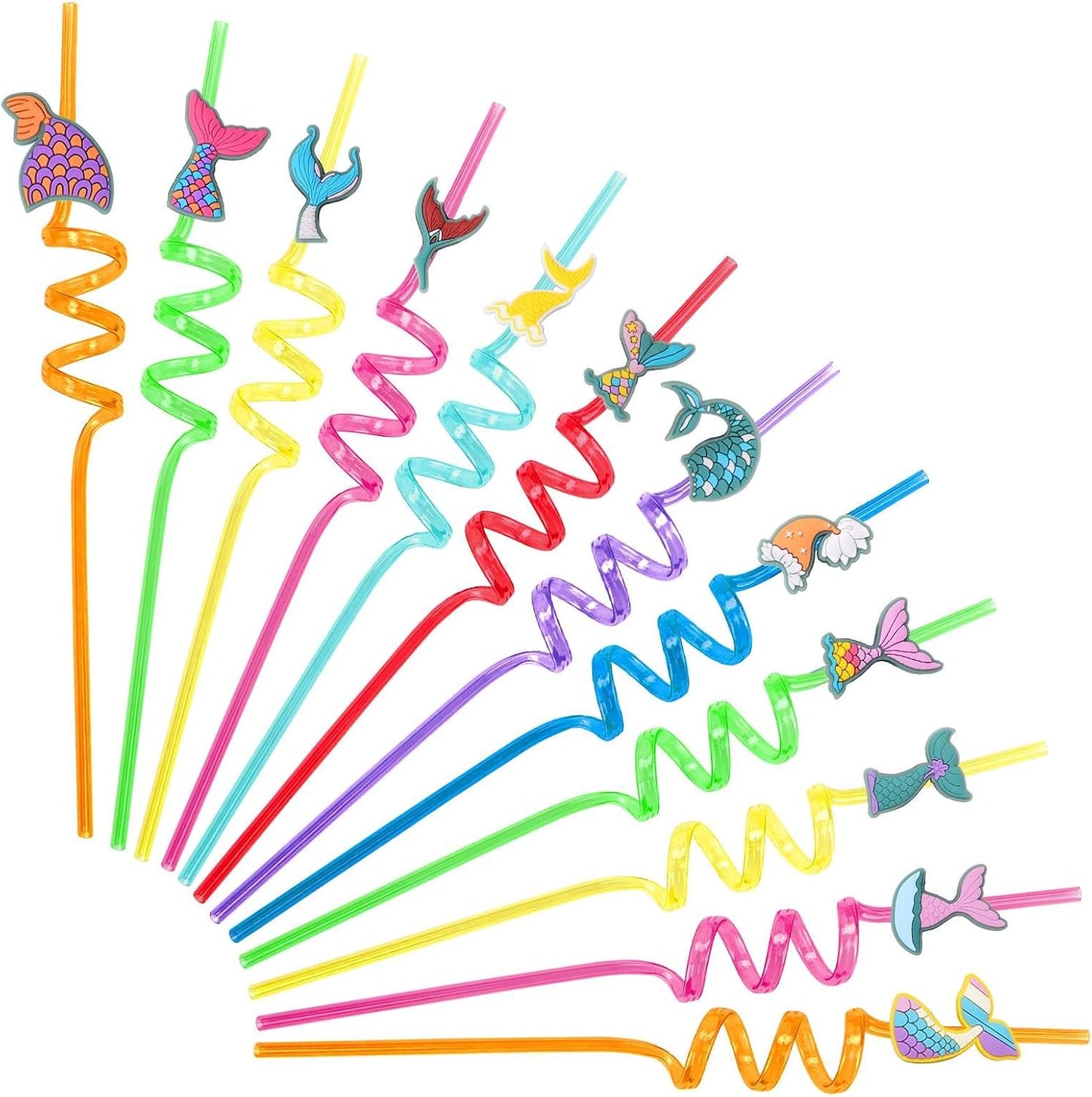 Spider Web Straws - Superhero Theme Party Favors | Plastic Silly Straws for Birthday Goodie Bags & Decorations