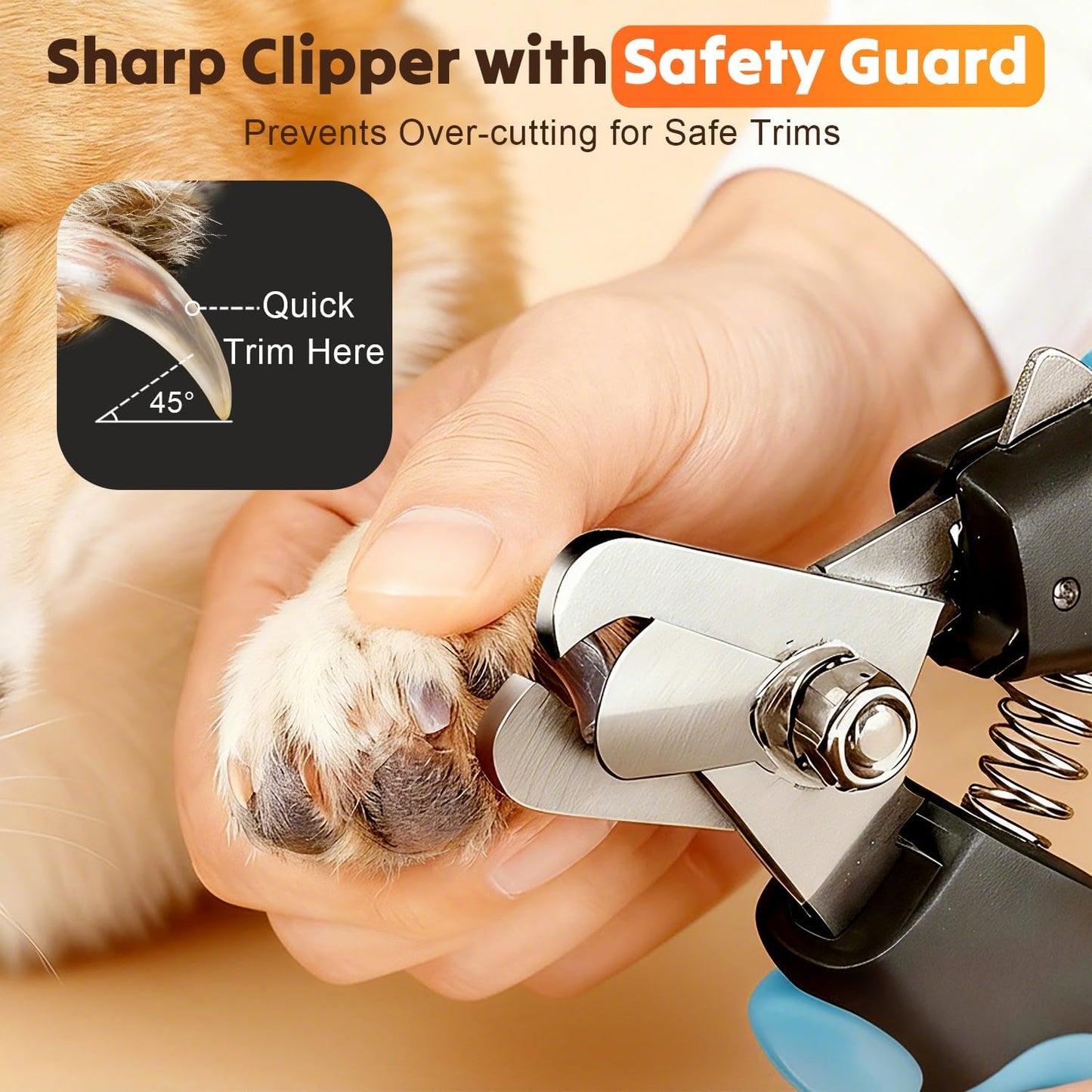 Silent Dog Nail Grinder - Whisper Quiet Claw Trimmer for Stress-Free Grooming | Safe for Dogs & Cats