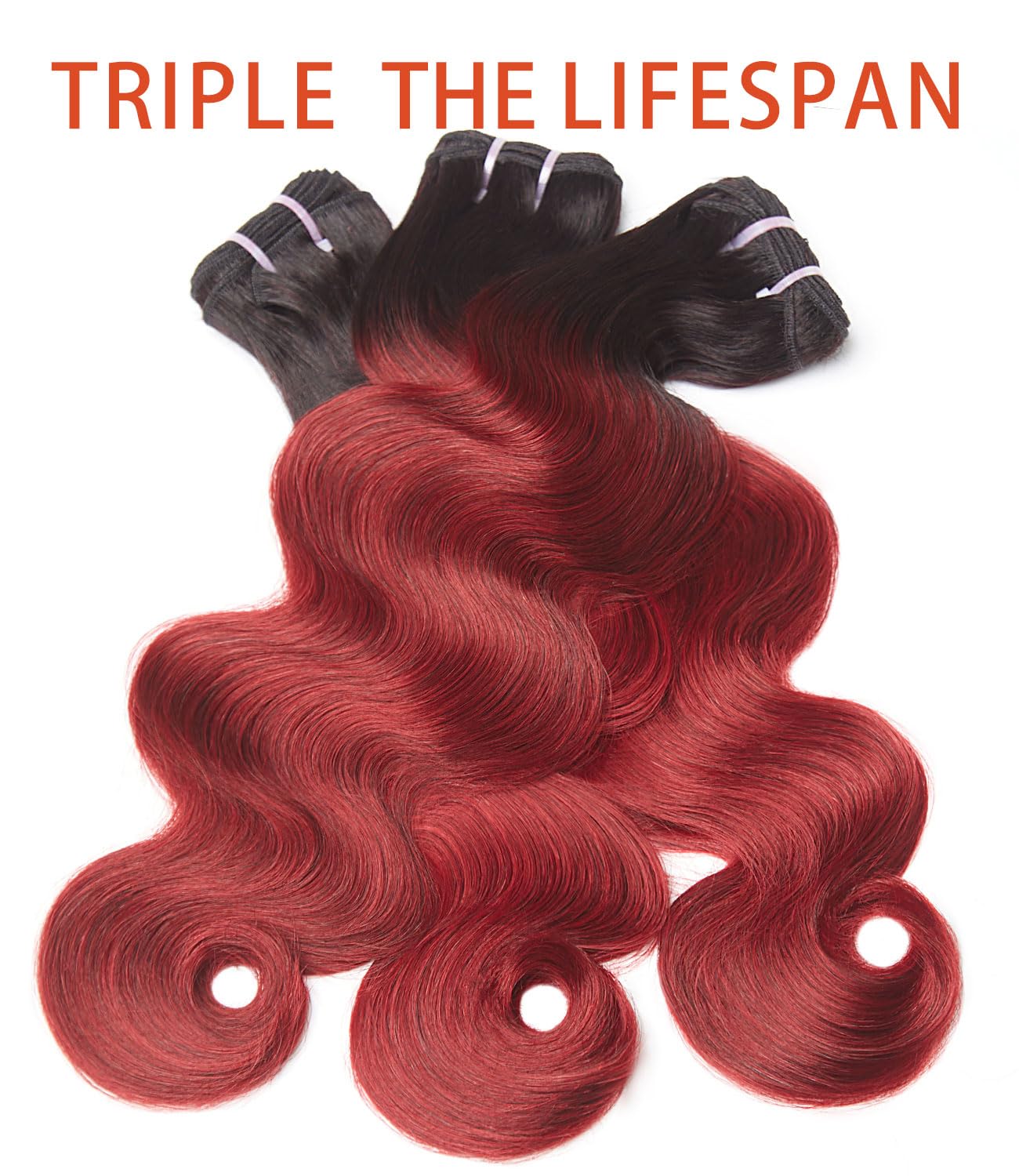 MLIP Body Wave Bundles Human Hair, 100% Raw Indian Hair, Full & Thick, No Tangle No Shedding, Silky Soft After Multiple Washes, Lasts 3X Longer, 1B99J Color, Single Bundle 24 Inch