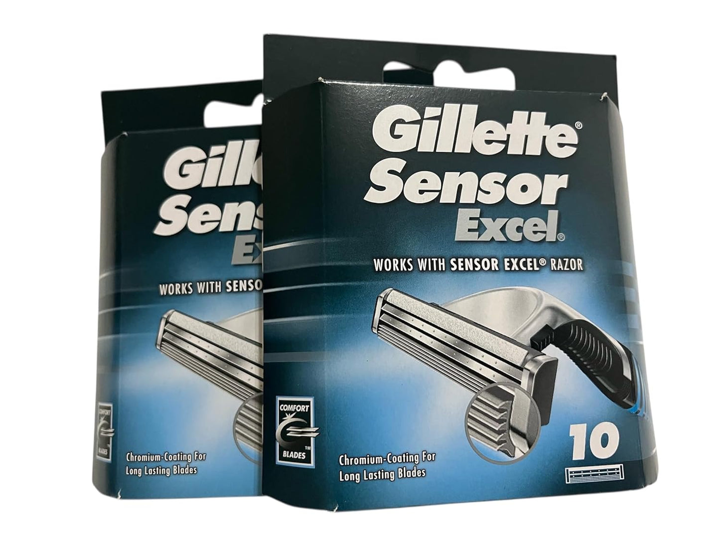 Gillette Sensor Excel Razor Cartridges - 10 Count | Pack of 2 for Smooth Shaving