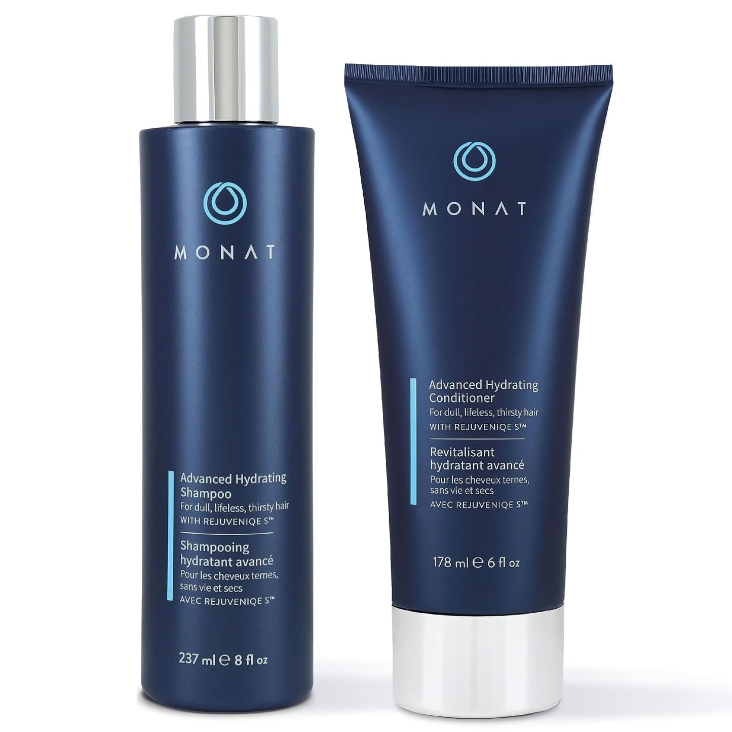 MONAT Smoothing Anti-Frizz Set - Natural Shampoo & Conditioner for Lightweight Frizz Control | Smooth, Shiny Hair