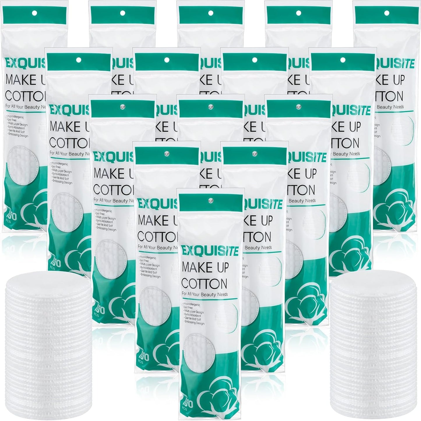 Maxcheck Cotton Rounds - 600 Pcs Exfoliating Makeup Remover Pads | Soft Facial Toner Pads