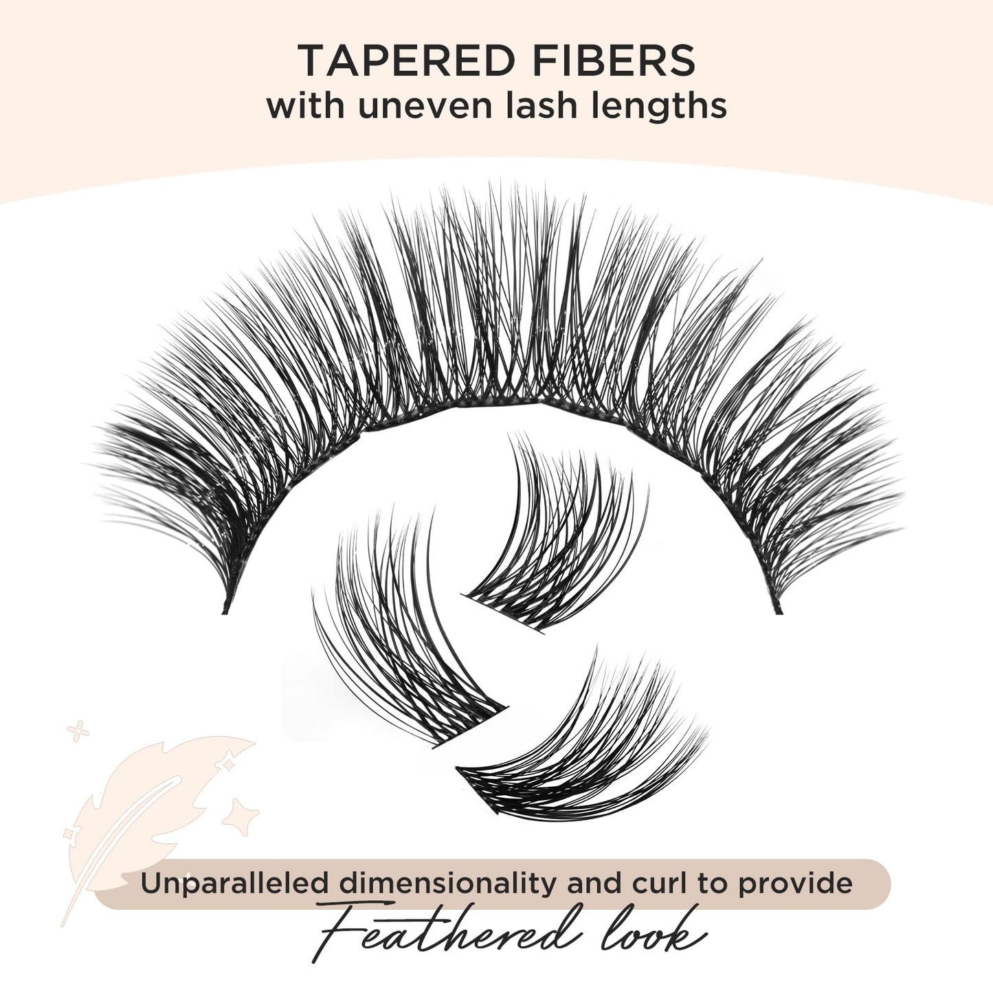 PopUp Lash Clusters, DIY Eyelash Extensions Mega Volume Individual Lashes Eyelash Clusters Extensions Wispy Lashes Cluster DIY at Home(703)