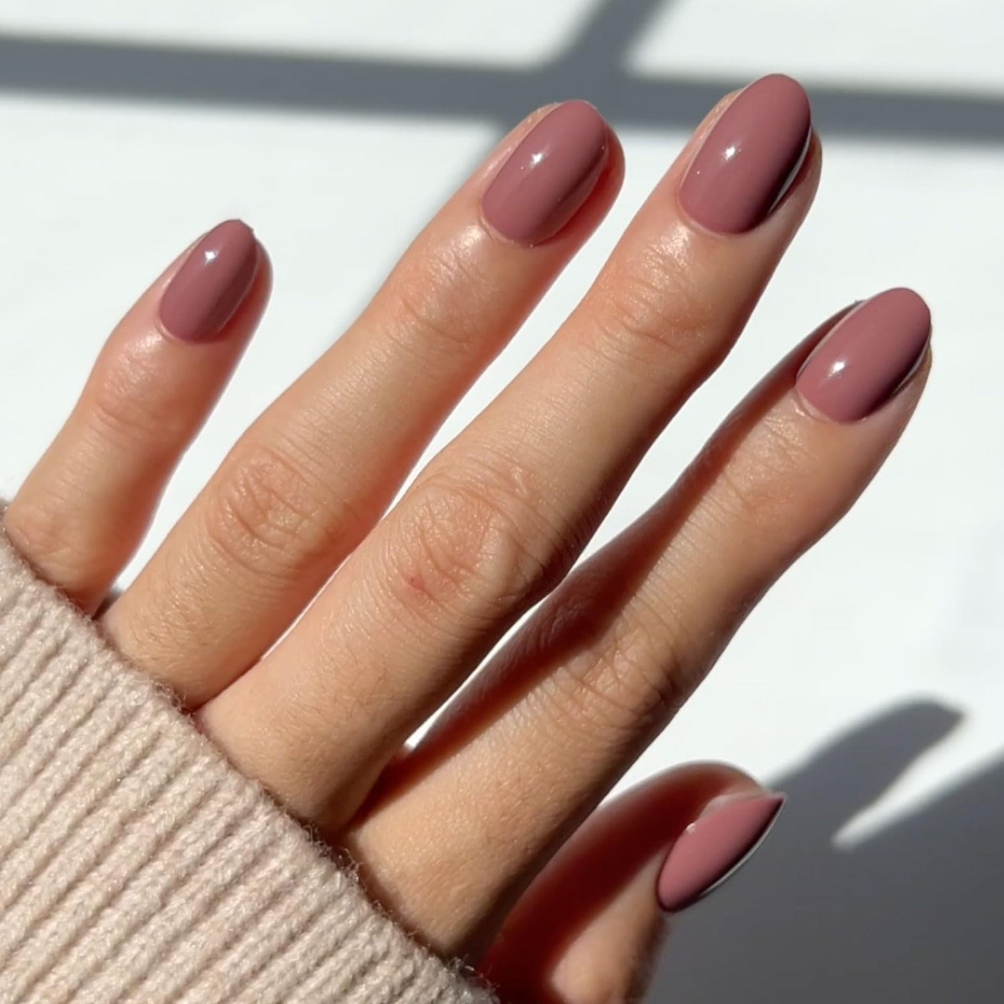 Press On Nails - Caviar | Semi-Transparent Short Almond Shape, Salon Quality | 30 Nail Kit with Glue, 15 Sizes Available