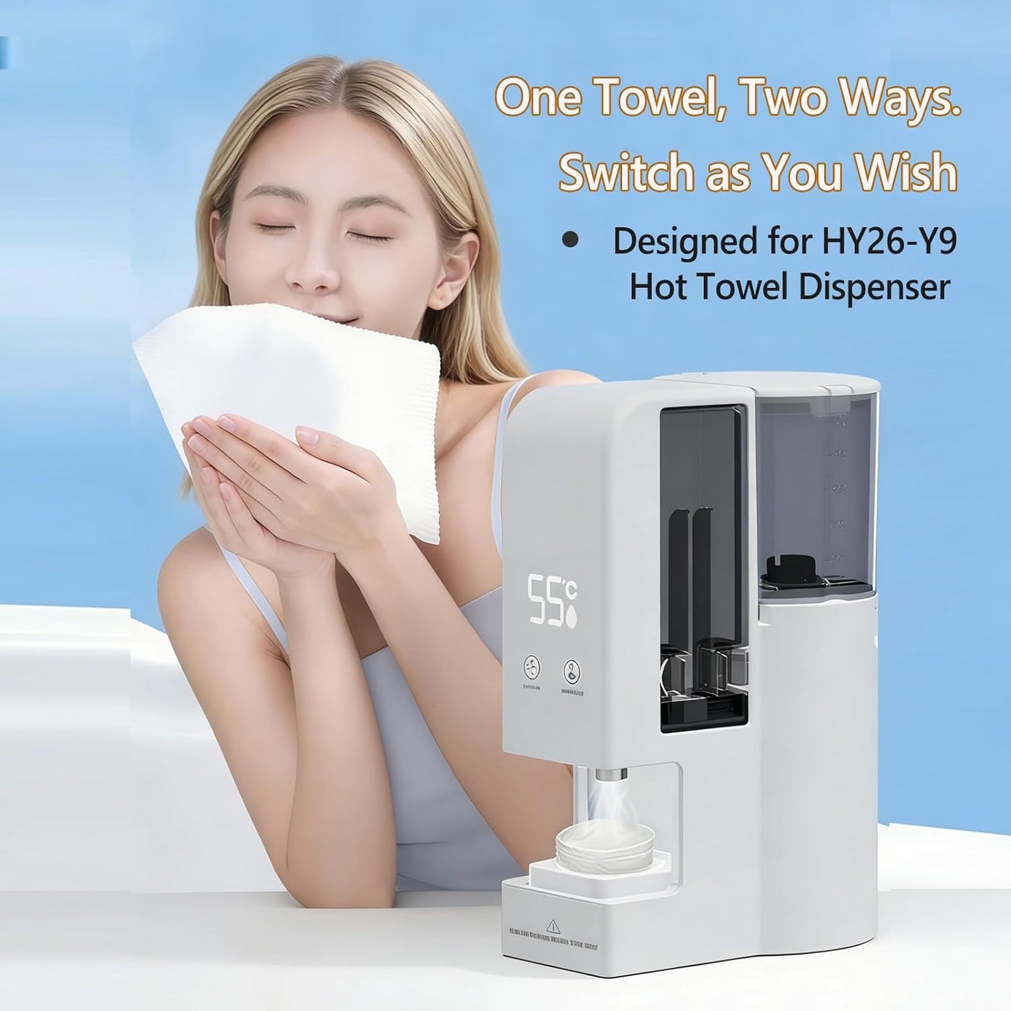 Disposable Face Towels - Quick-Dry Hot Towels for Spa & Home Use | 60-Pack